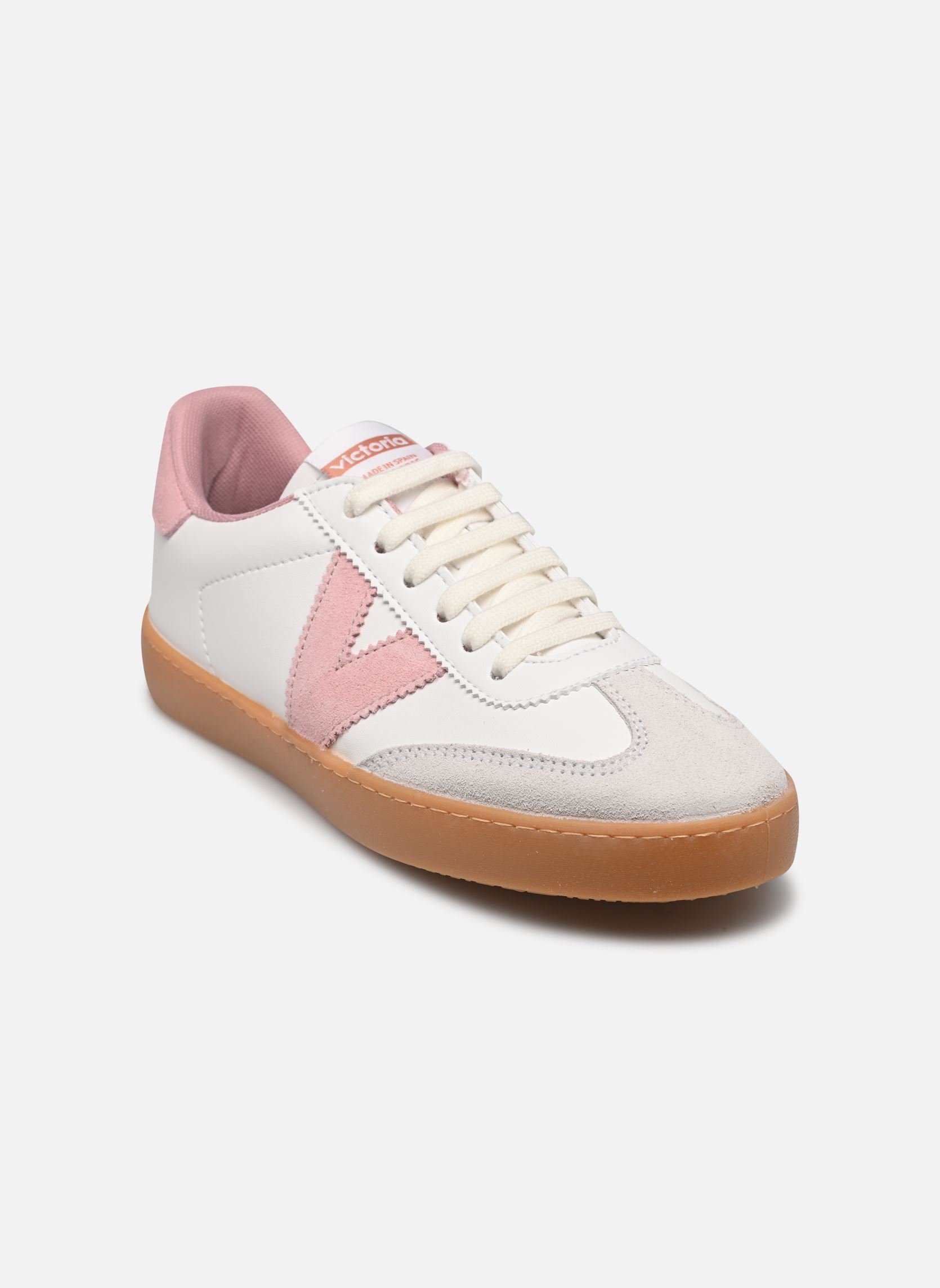 Baskets Berlín Ciclista Efecto Piel & Serraje femme blanc Victoria Baskets Berlín Ciclista Efecto Piel & Serraje femme blanc Rosa
