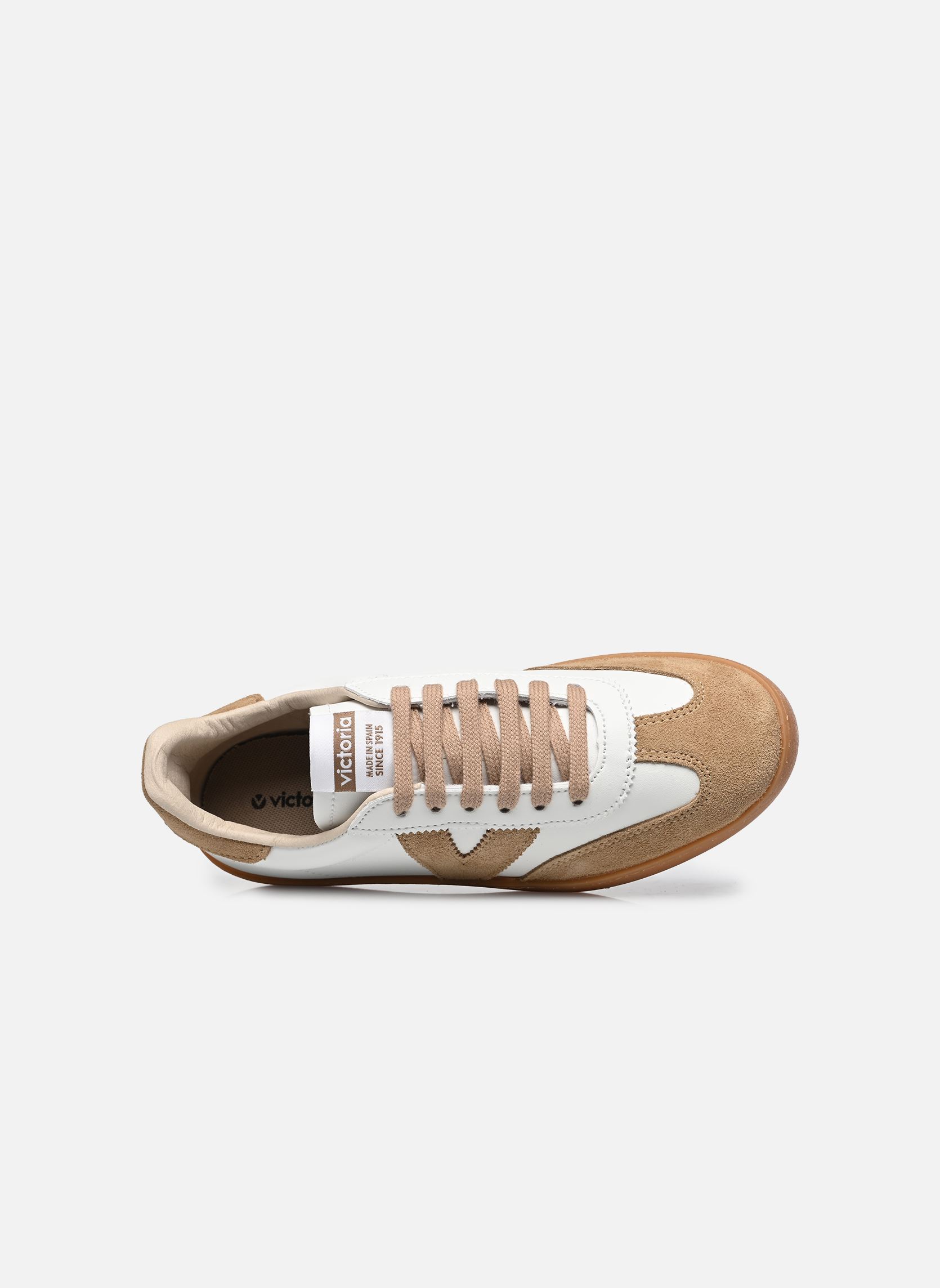 Sneakers Berlín Ciclista Efecto Piel & Serraje dames wit Victoria Sneakers Berlín Ciclista Efecto Piel & Serraje dames wit Beige