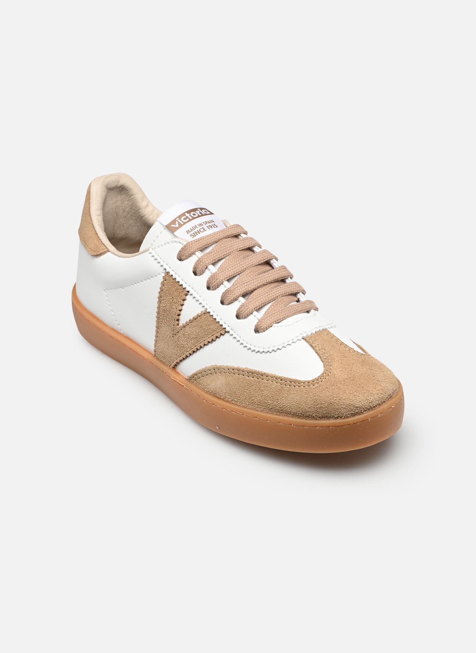 Sneakers Berlín Ciclista Efecto Piel & Serraje dames wit Victoria Sneakers Berlín Ciclista Efecto Piel & Serraje dames wit Beige