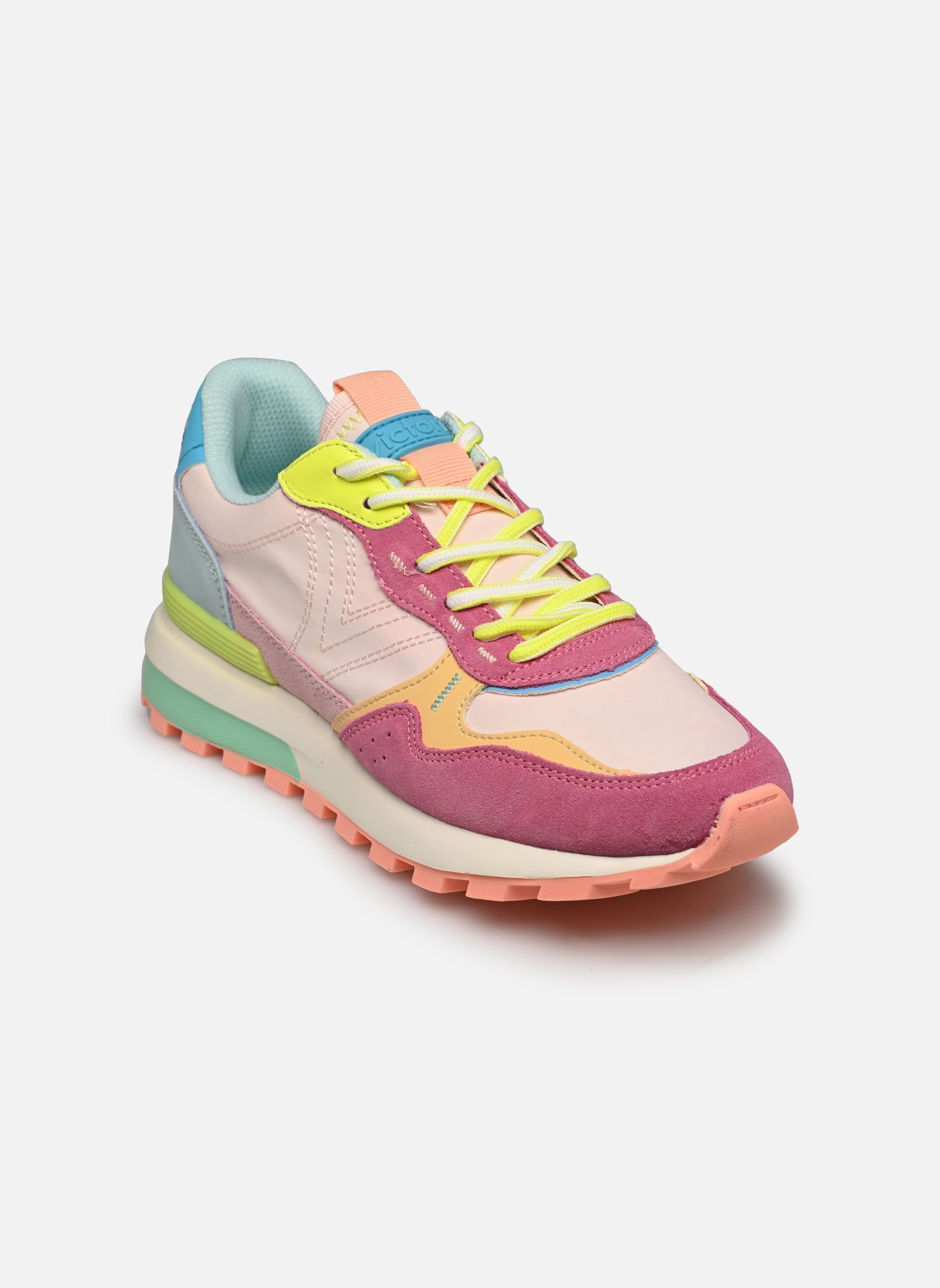 Zapatillas Luna nylon & Serraje mujer multicolor Victoria Zapatillas Luna nylon & Serraje mujer multicolor ROSA
