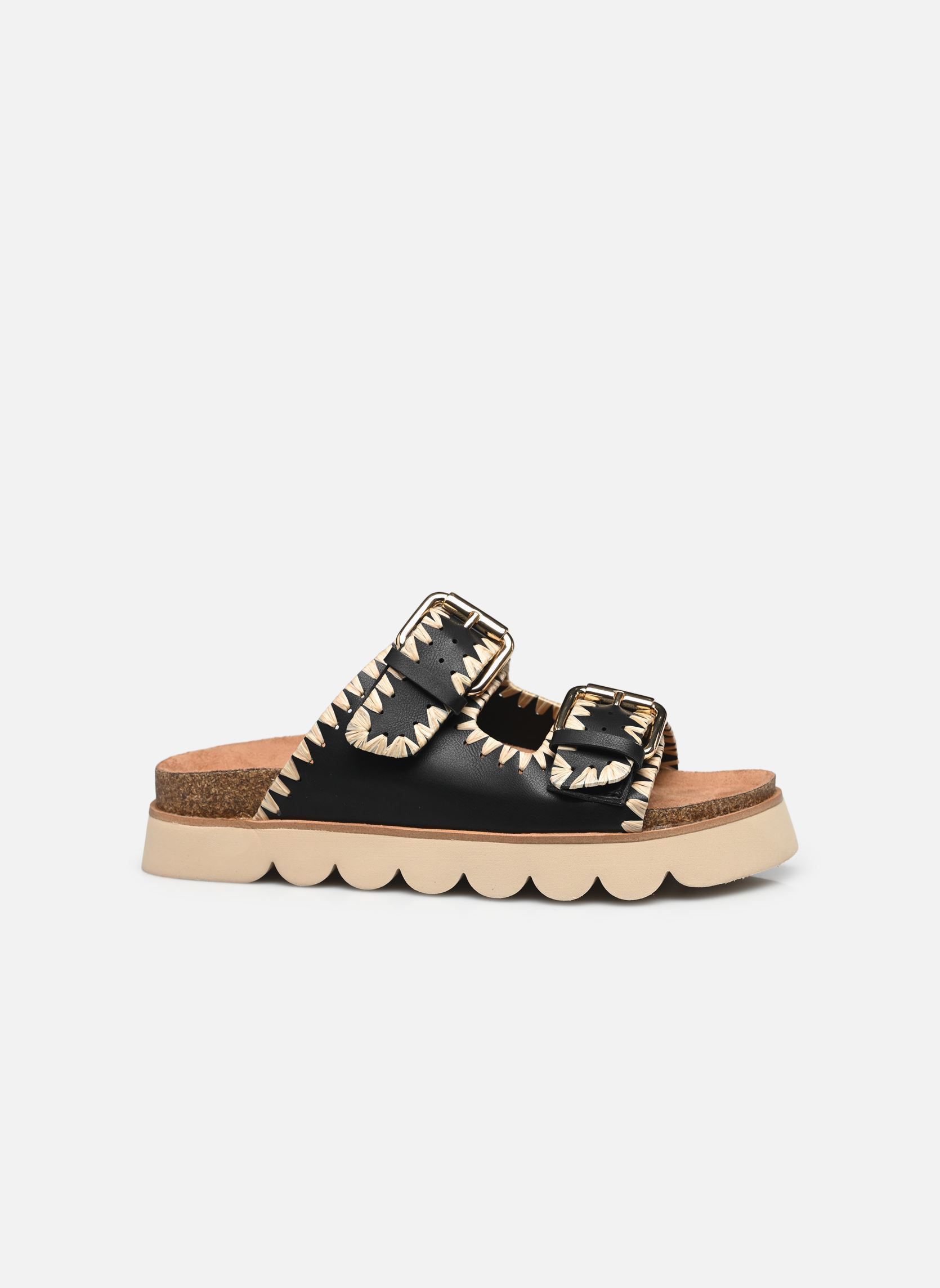 Mules et sabots Sandy Edge femme noir No Name Mules et sabots Sandy Edge femme noir BLACK/NATURAL