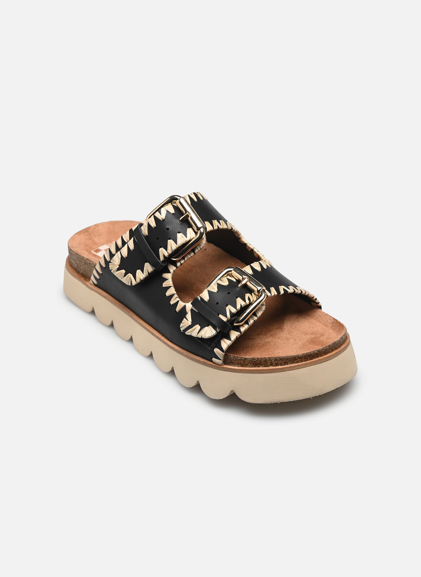Mules et sabots Sandy Edge femme noir No Name Mules et sabots Sandy Edge femme noir BLACK/NATURAL