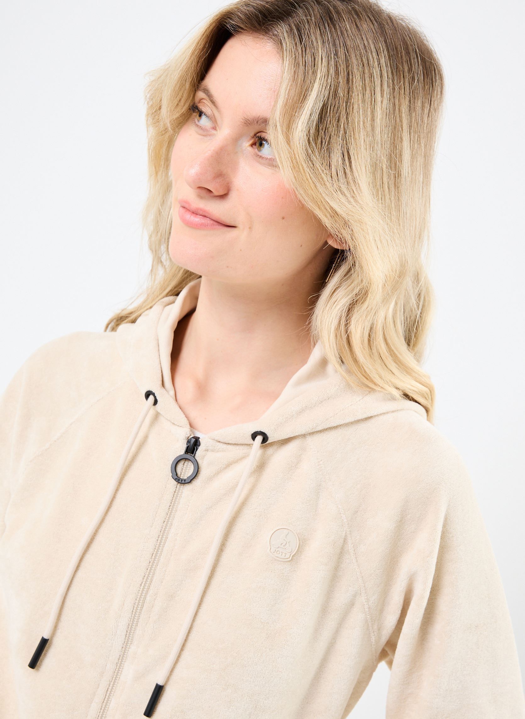 Sweaters met rits ANEMONE dames beige JOTT Sweaters met rits ANEMONE dames beige BLEACHED SAND
