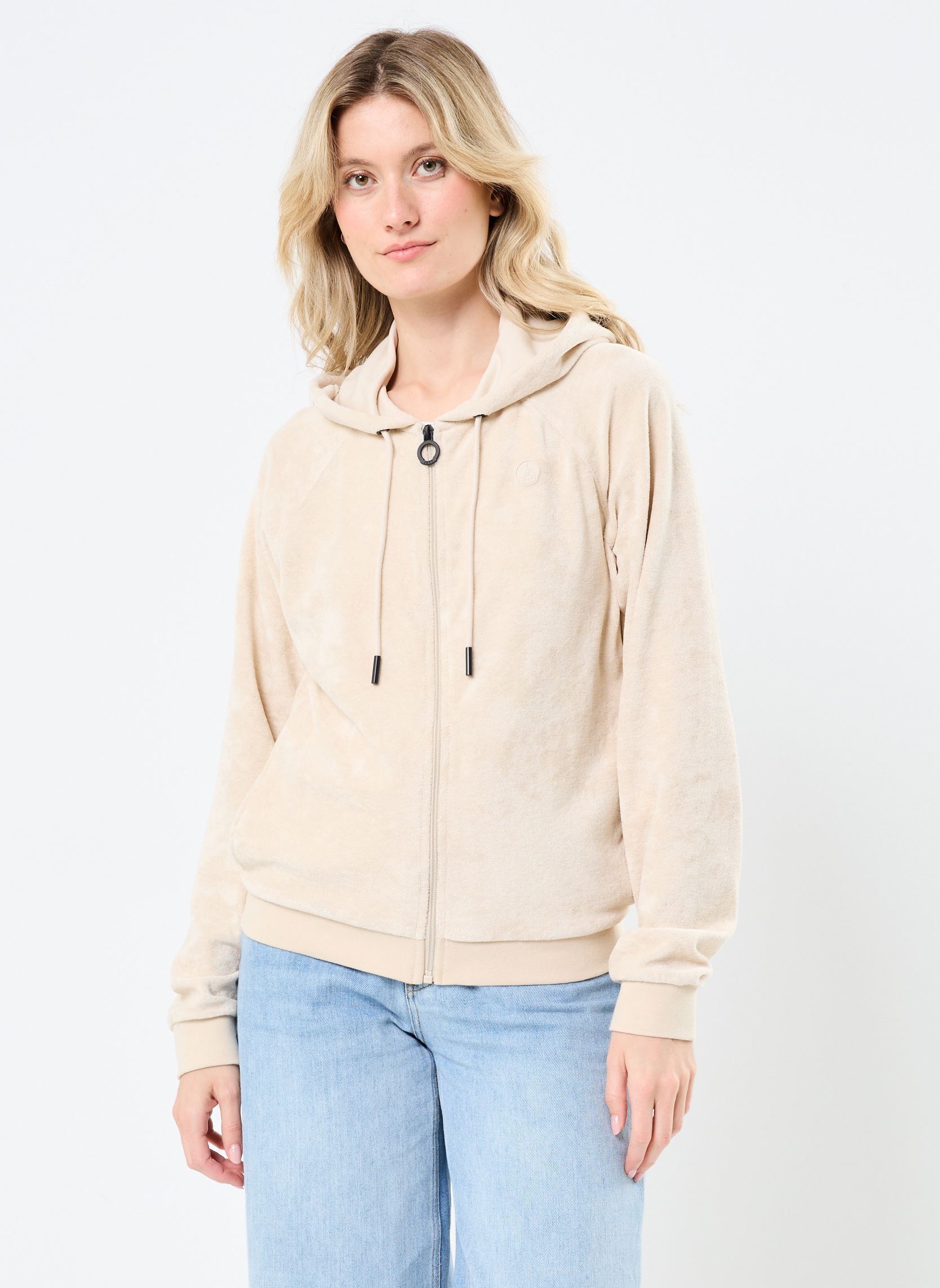 Sweaters met rits ANEMONE dames beige JOTT Sweaters met rits ANEMONE dames beige BLEACHED SAND