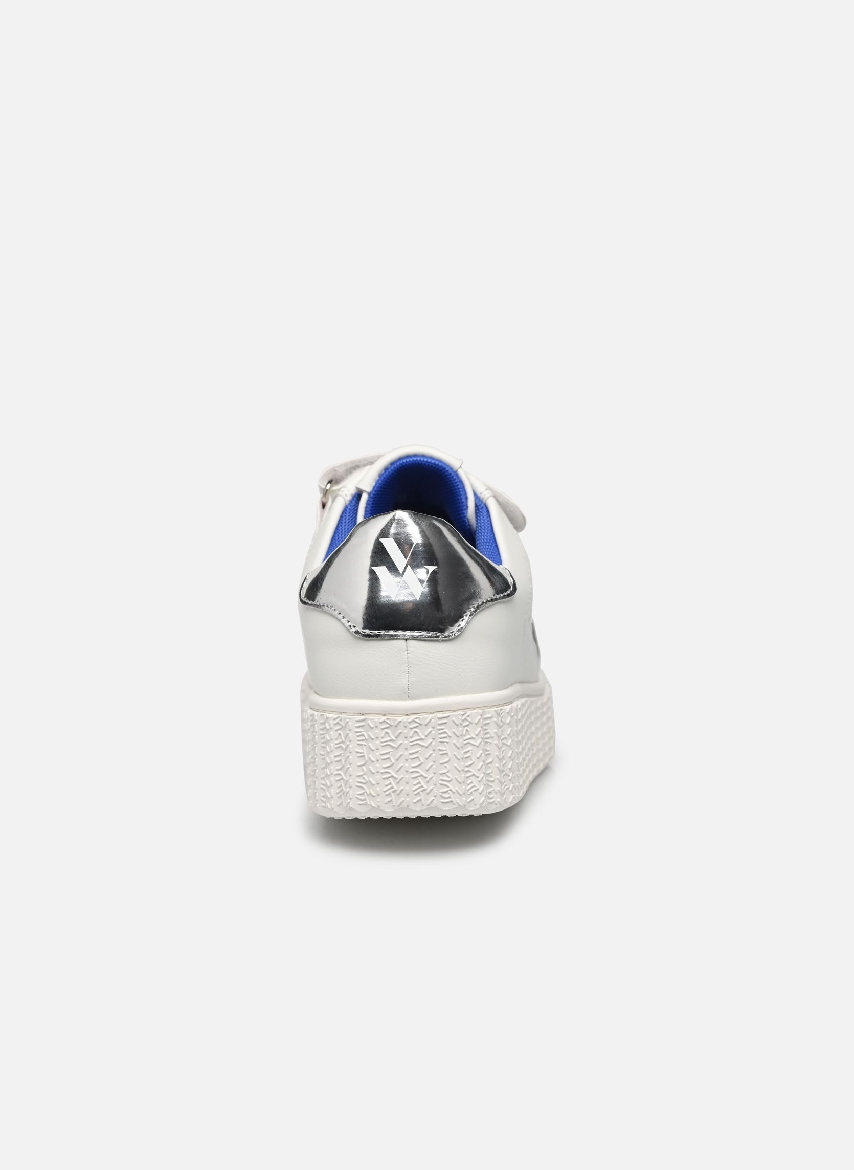 Baskets Virginie femme blanc Vanessa Wu Baskets Virginie femme blanc Bleu Electrique