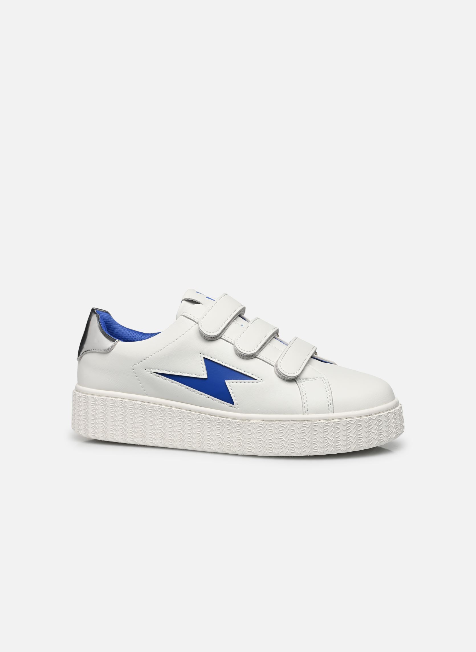 Baskets Virginie femme blanc Vanessa Wu Baskets Virginie femme blanc Bleu Electrique