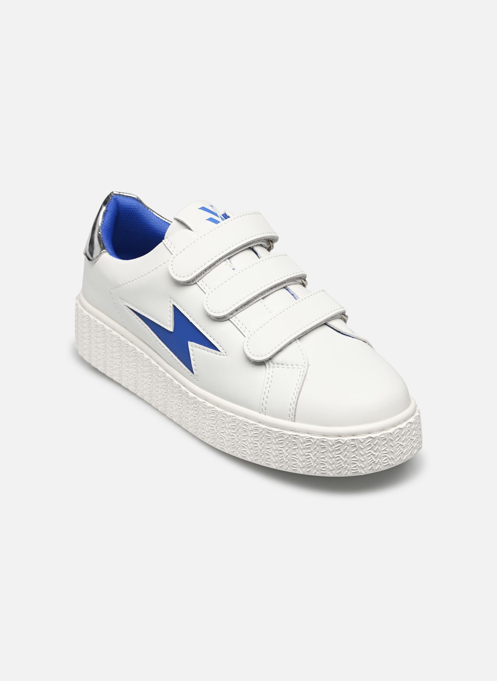 Baskets Virginie femme blanc Vanessa Wu Baskets Virginie femme blanc Bleu Electrique