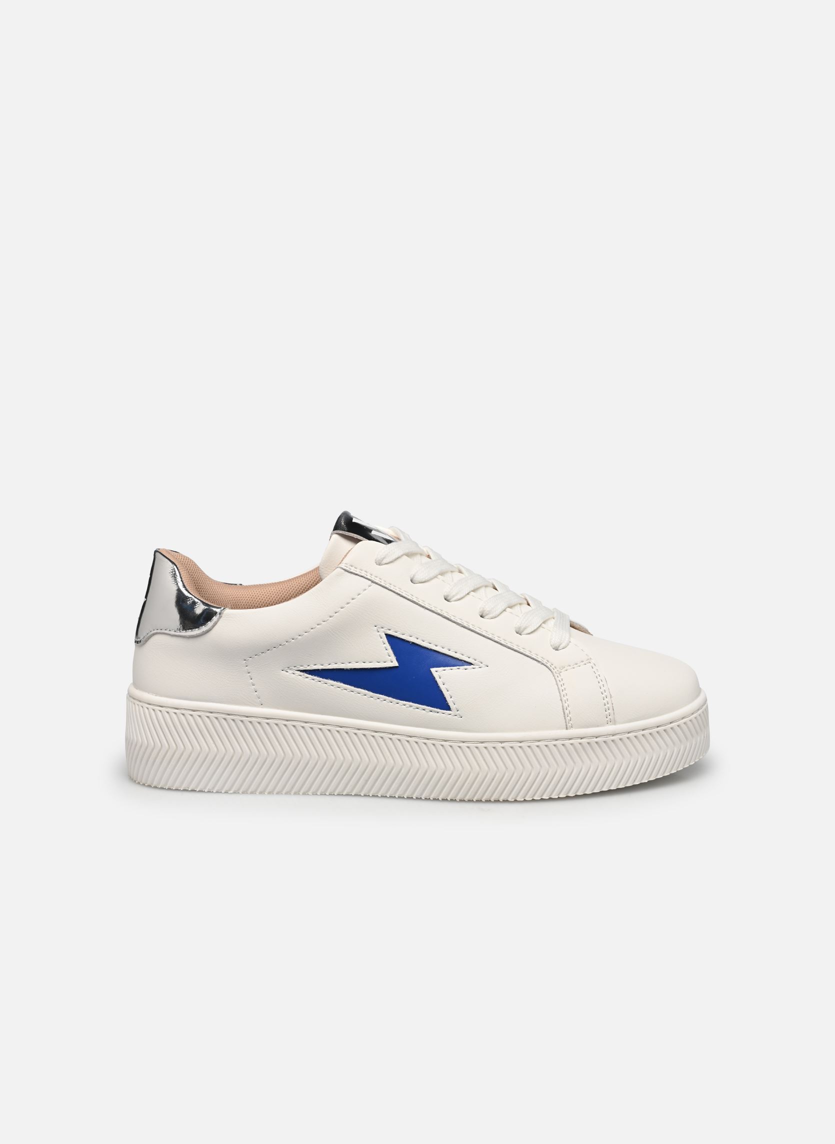Baskets Liz femme blanc Vanessa Wu Baskets Liz femme blanc Bleu Electrique