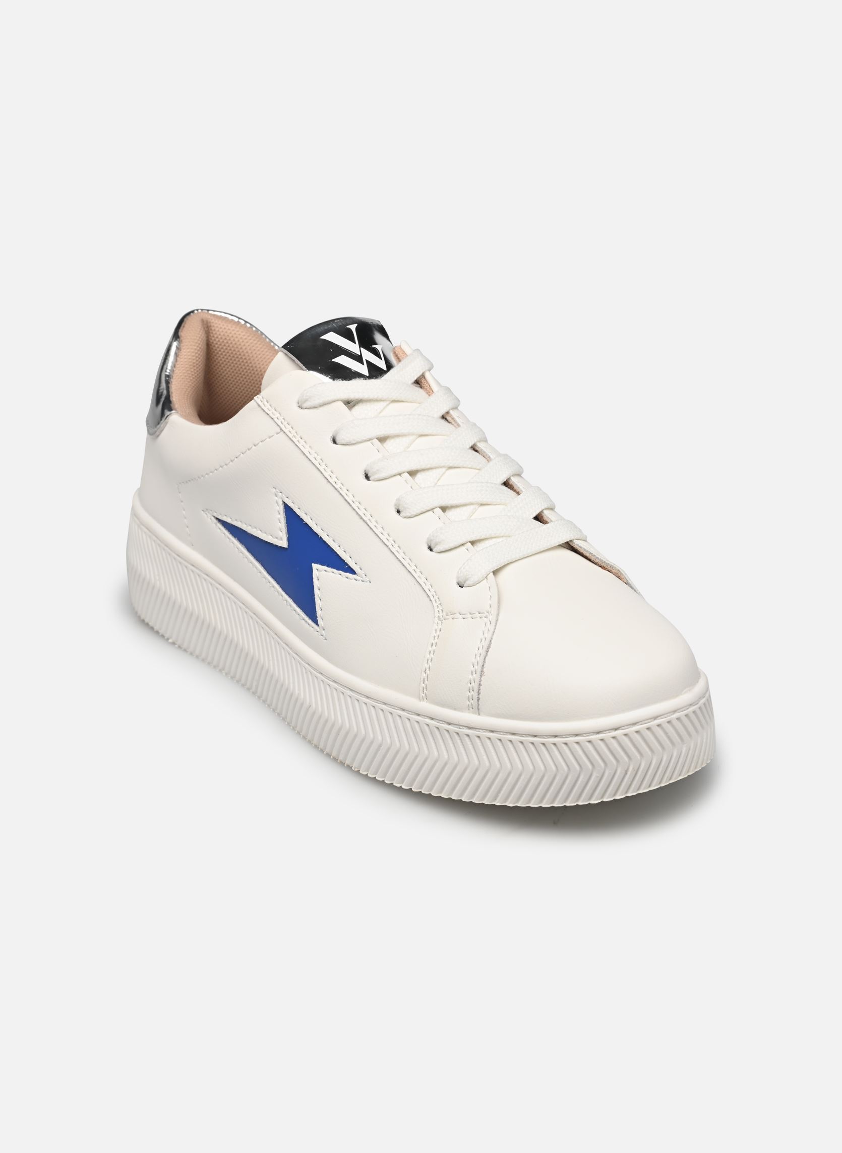 Baskets Liz femme blanc Vanessa Wu Baskets Liz femme blanc Bleu Electrique