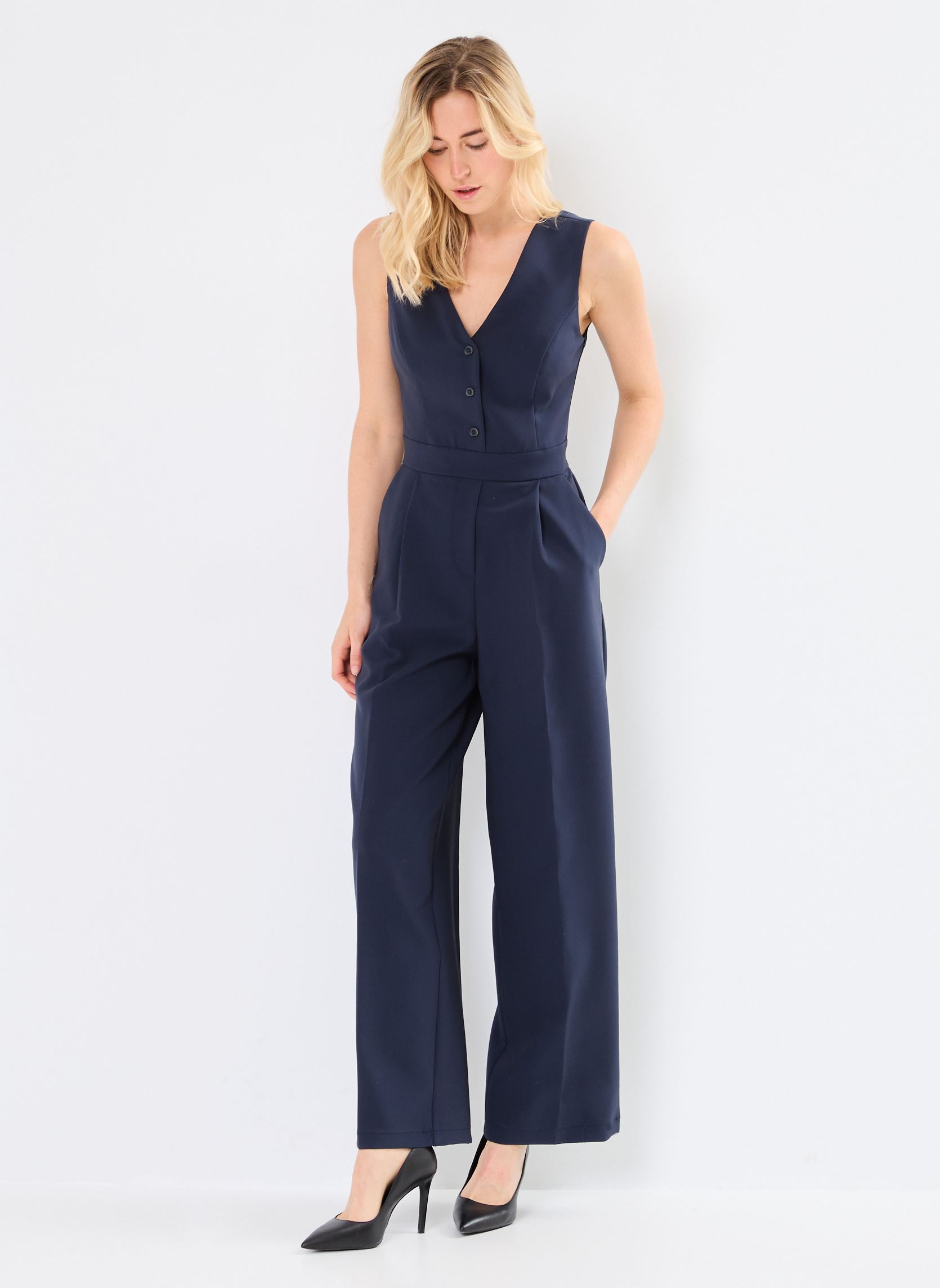 Combinaisons pantalon VIESSENTIAL FL TAILORED JUMPSUIT femme bleu Vila Combinaisons pantalon VIESSENTIAL FL TAILORED JUMPSUIT femme bleu Navy Blazer
