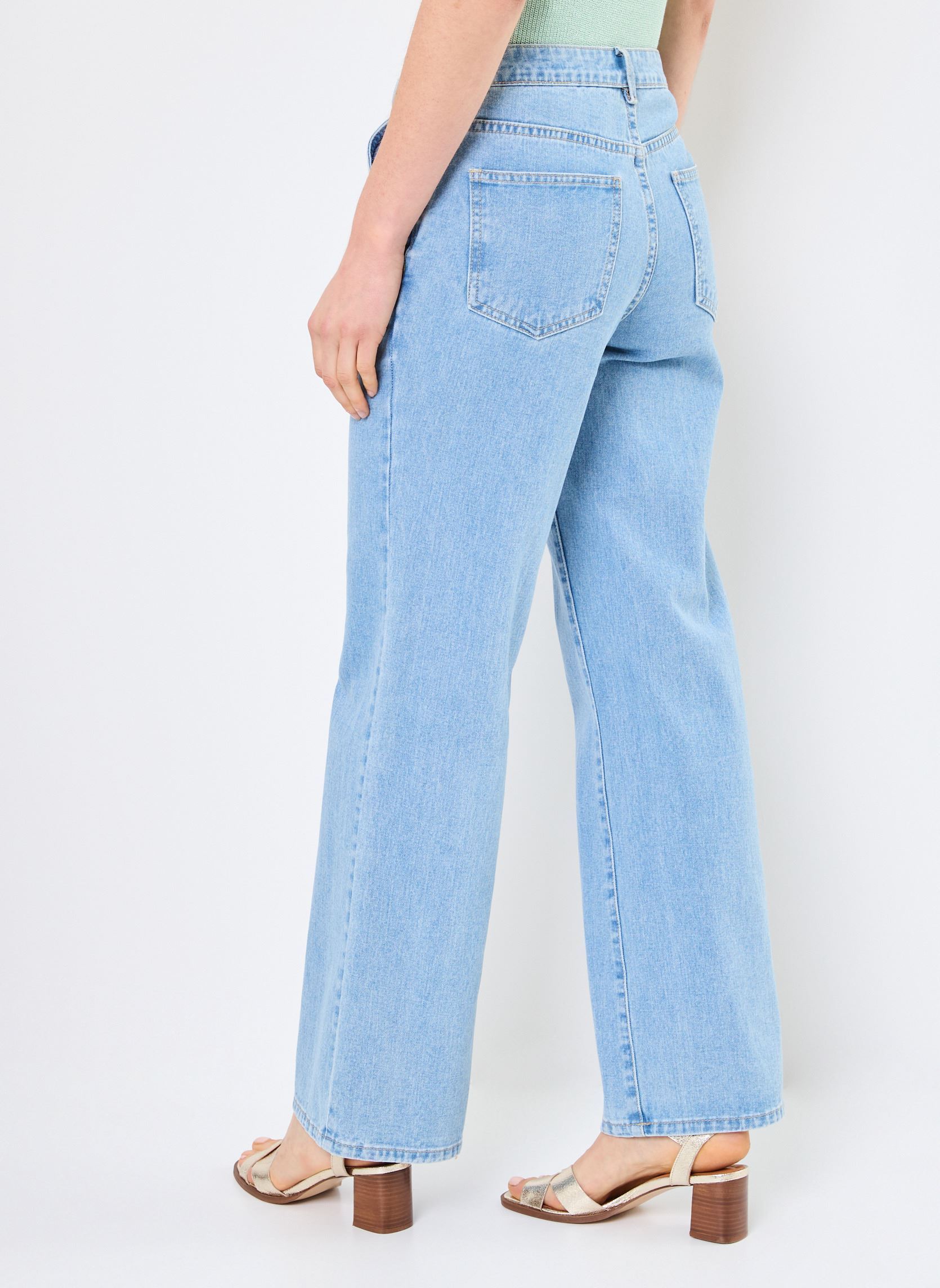 Wijde jeans / Flared Jeans VIASSIA RW REGULAR JEANS/C31 dames blauw Vila Wijde jeans / Flared Jeans VIASSIA RW REGULAR JEANS/C31 dames blauw Light Blue Denim