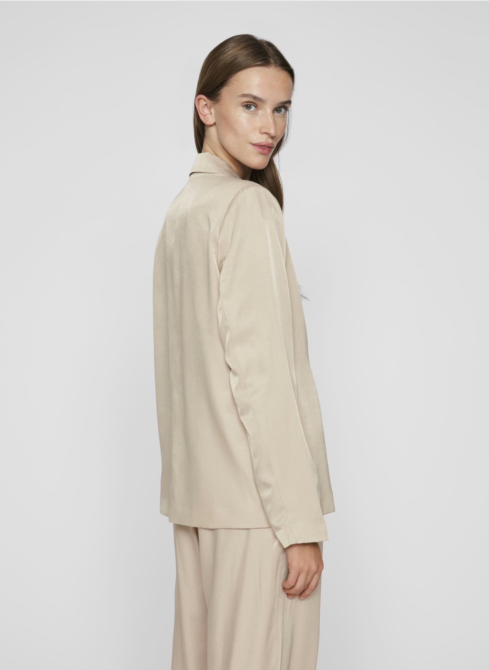 Blazer VIBOLIS L/S BLAZER dames beige Vila Blazer VIBOLIS L/S BLAZER dames beige Feather Gray