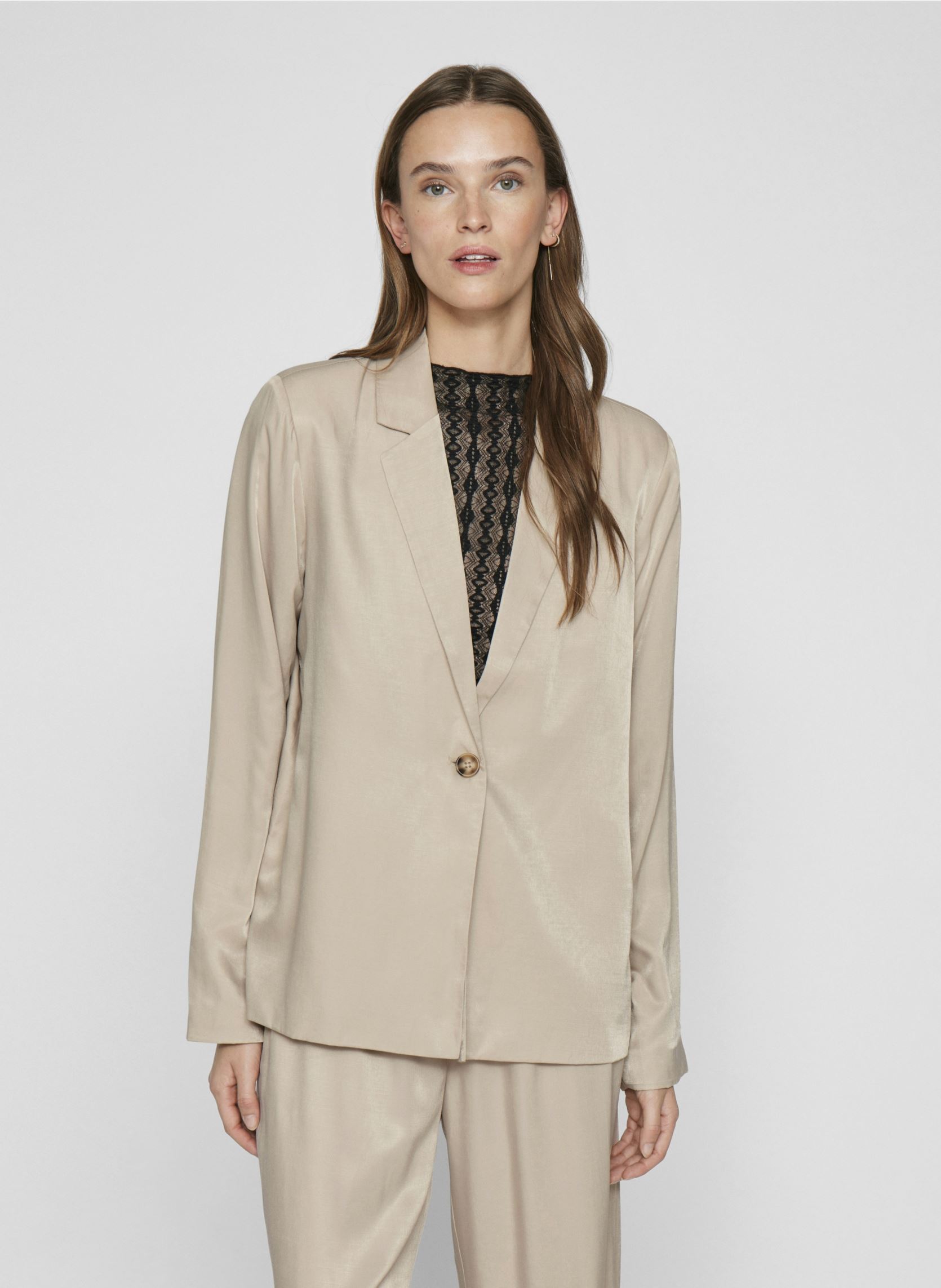 Blazer VIBOLIS L/S BLAZER dames beige Vila Blazer VIBOLIS L/S BLAZER dames beige Feather Gray