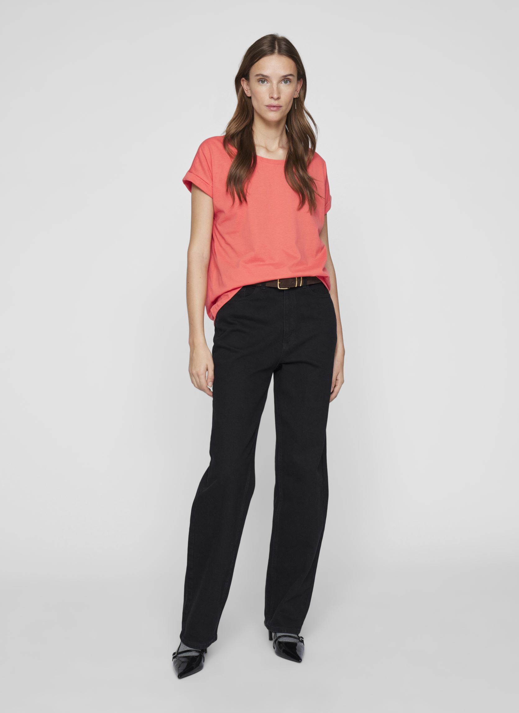 T-shirt a maniche corte VIDREAMERS NEW PURE T-SHIRT-NOOS donna rosa Vila T-shirt a maniche corte VIDREAMERS NEW PURE T-SHIRT-NOOS donna rosa Dubarry