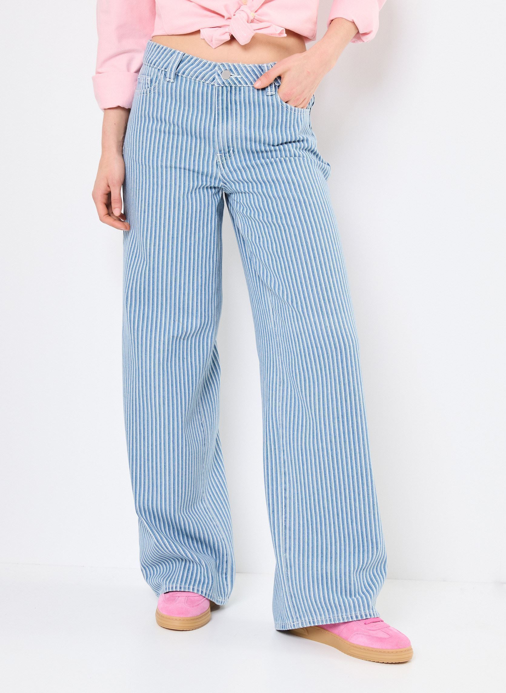 Wijde jeans / Flared Jeans VIKOMMA RW JEANS dames blauw Vila Wijde jeans / Flared Jeans VIKOMMA RW JEANS dames blauw Medium Blue Denim