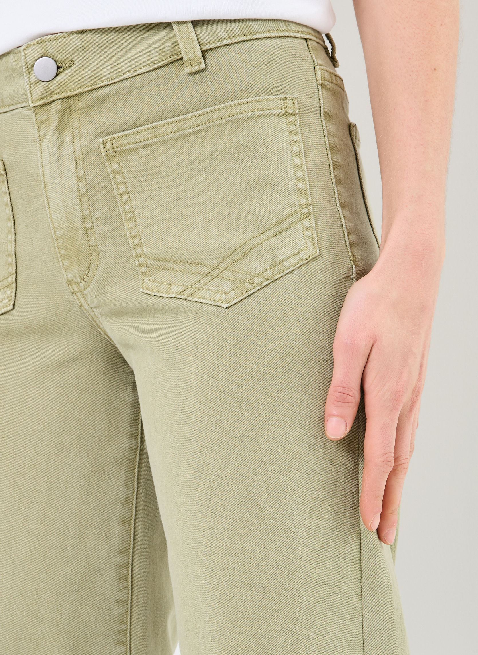 Flared Jeans VILORIE RW WIDE POCKET COLUOR JEANS/LS/1 damen grün Vila Flared Jeans VILORIE RW WIDE POCKET COLUOR JEANS/LS/1 damen grün Sage