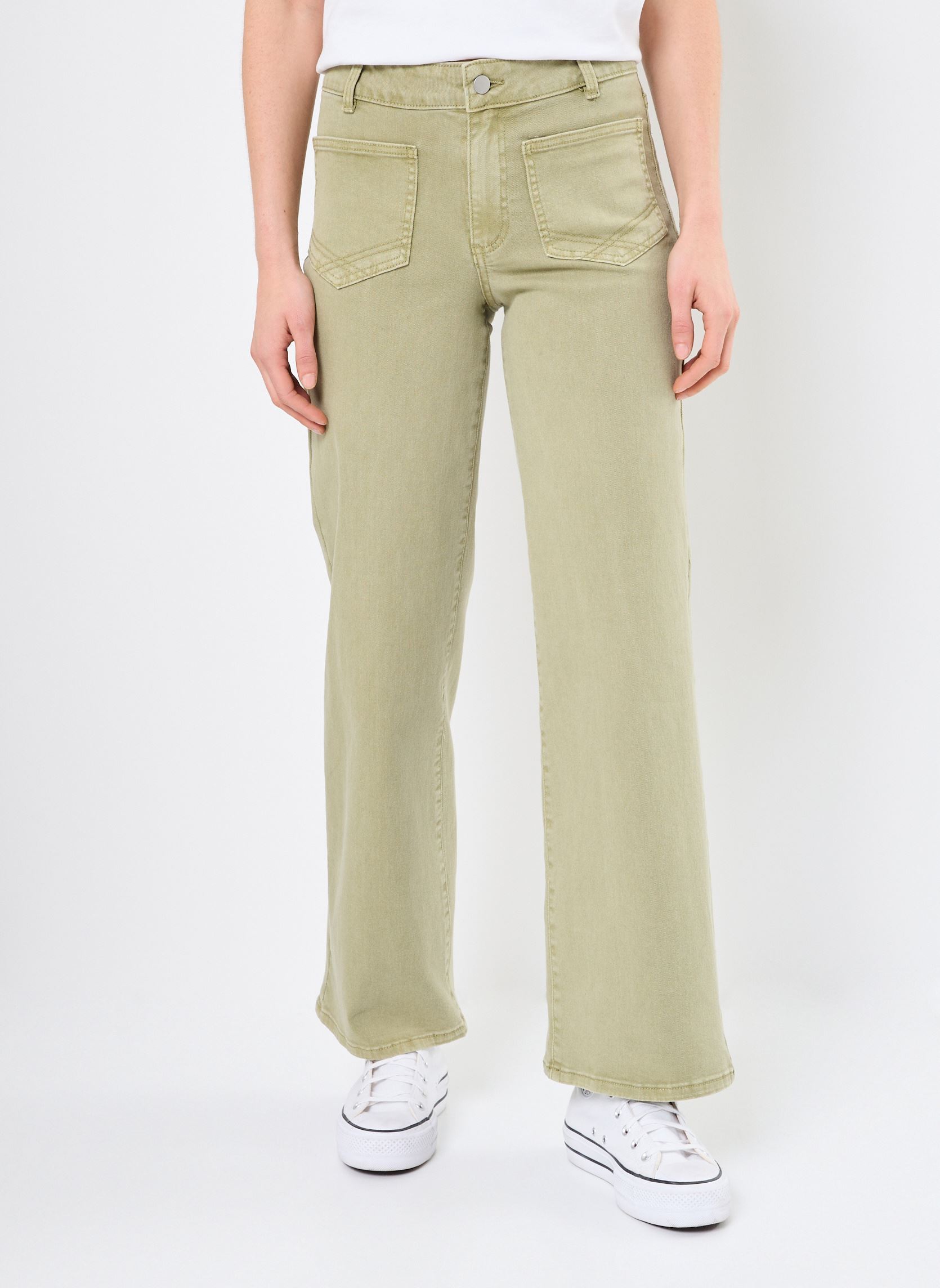 Flared Jeans VILORIE RW WIDE POCKET COLUOR JEANS/LS/1 damen grün Vila Flared Jeans VILORIE RW WIDE POCKET COLUOR JEANS/LS/1 damen grün Sage