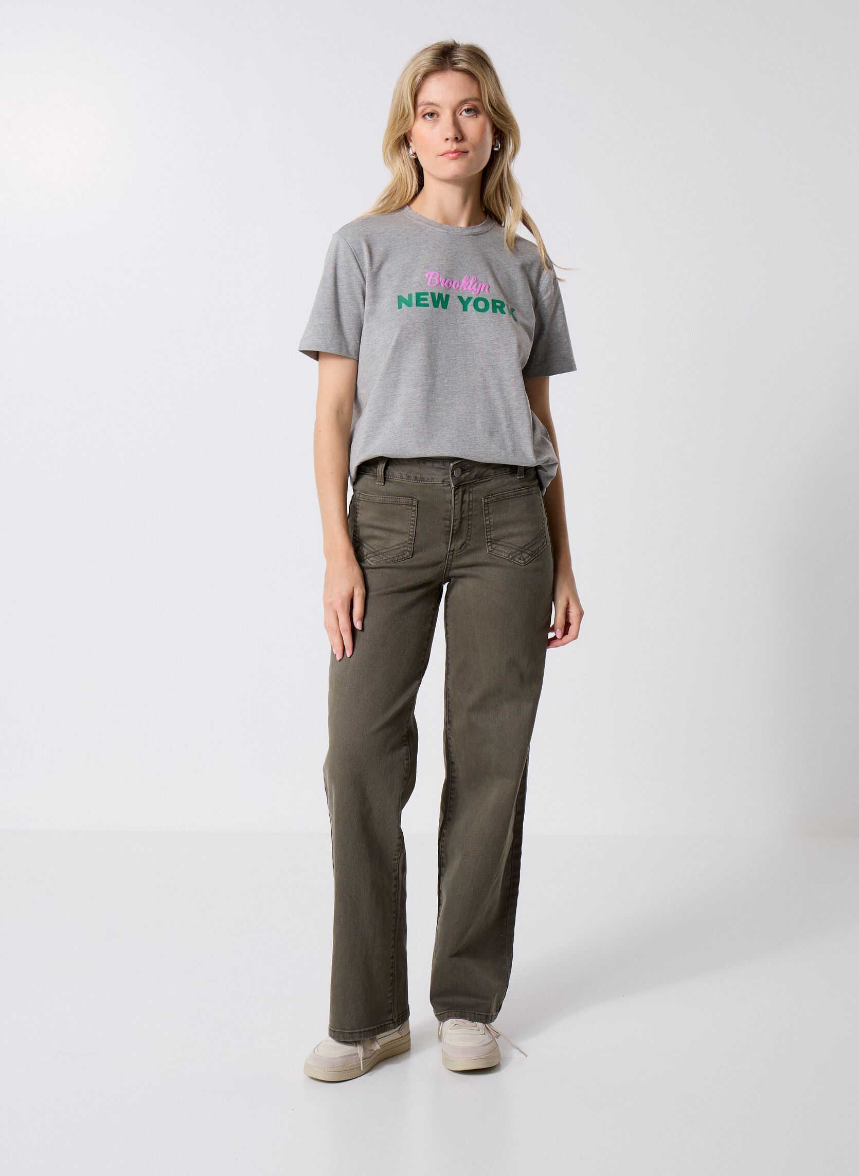 Jeans flare VILORIE RW WIDE POCKET COLUOR JEANS/LS/1 femme vert Vila Jeans flare VILORIE RW WIDE POCKET COLUOR JEANS/LS/1 femme vert Deep Depths