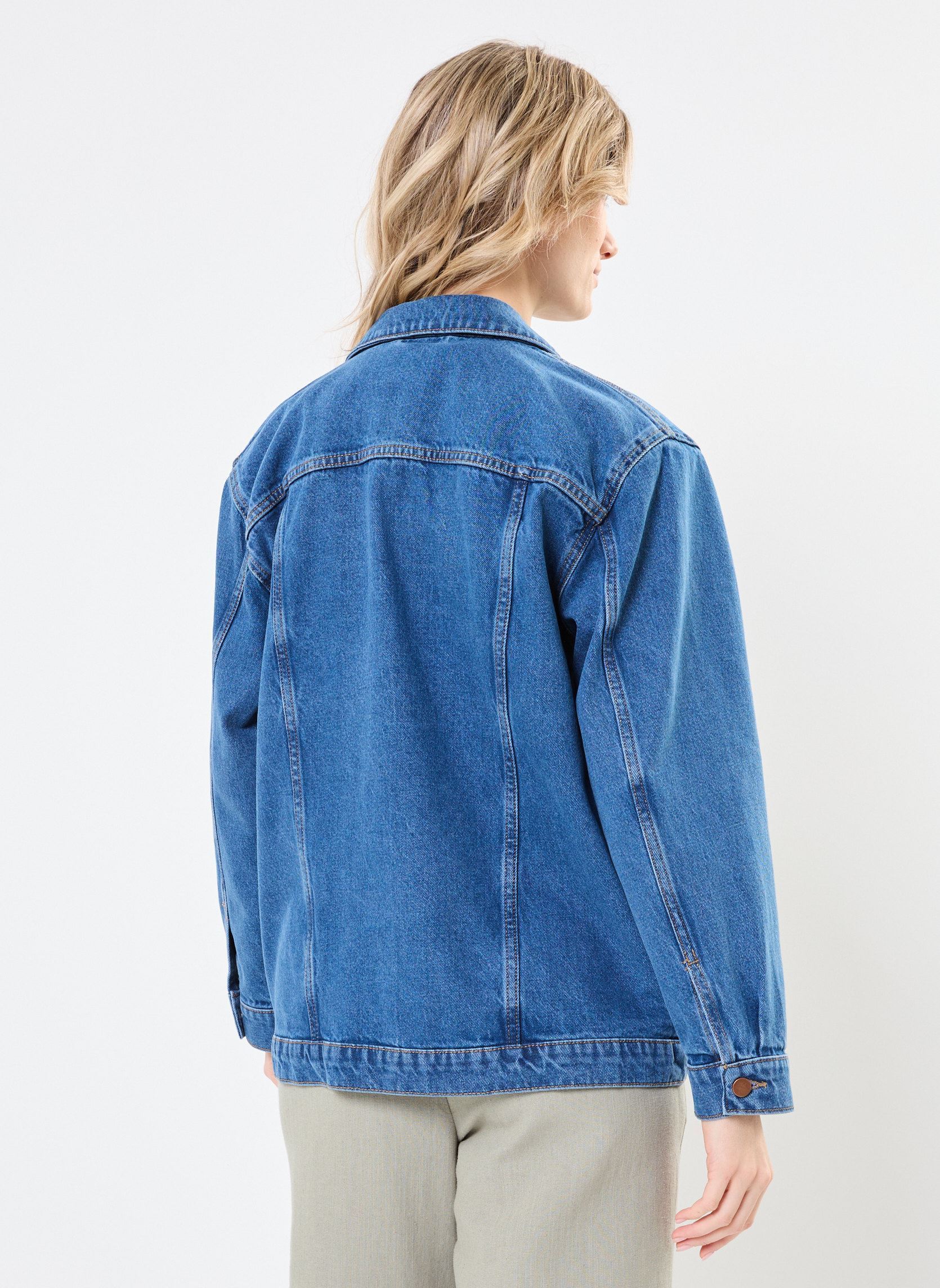 Vestes en jean VIMEY LOOSE L/S DENIM JACKET femme bleu Vila Vestes en jean VIMEY LOOSE L/S DENIM JACKET femme bleu Medium Blue Denim