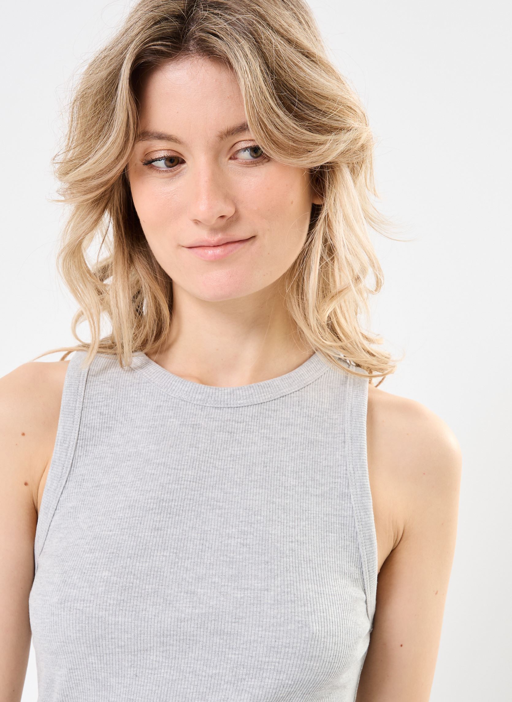 Débardeurs VISOLA S/L TANK TOP - NOOS femme gris Vila Débardeurs VISOLA S/L TANK TOP - NOOS femme gris Light Grey Melange
