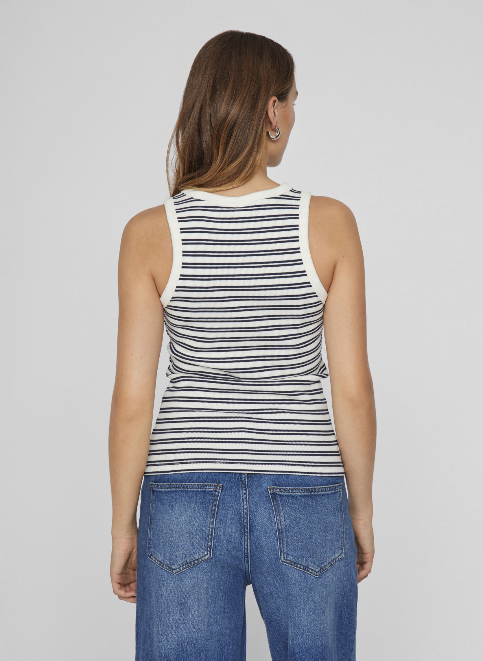 Tanktops VISOLA S/L TANK TOP - NOOS damen blau Vila Tanktops VISOLA S/L TANK TOP - NOOS damen blau Navy Blazer