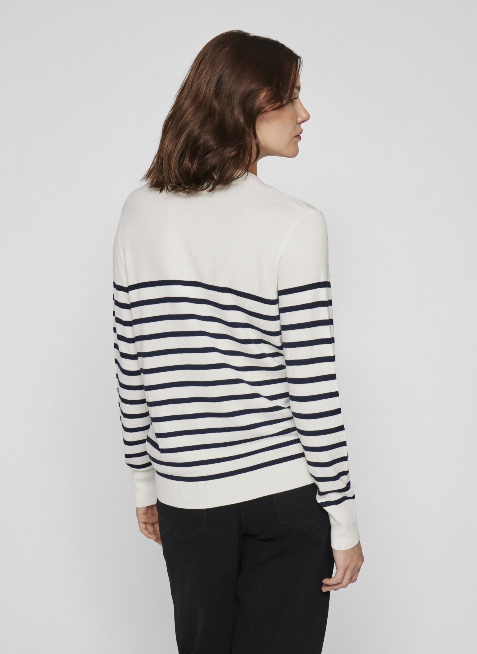 Gilets VIWENNIE V-NECK L/S KNIT CARDIGAN femme blanc Vila Gilets VIWENNIE V-NECK L/S KNIT CARDIGAN femme blanc CLOUD DANCER