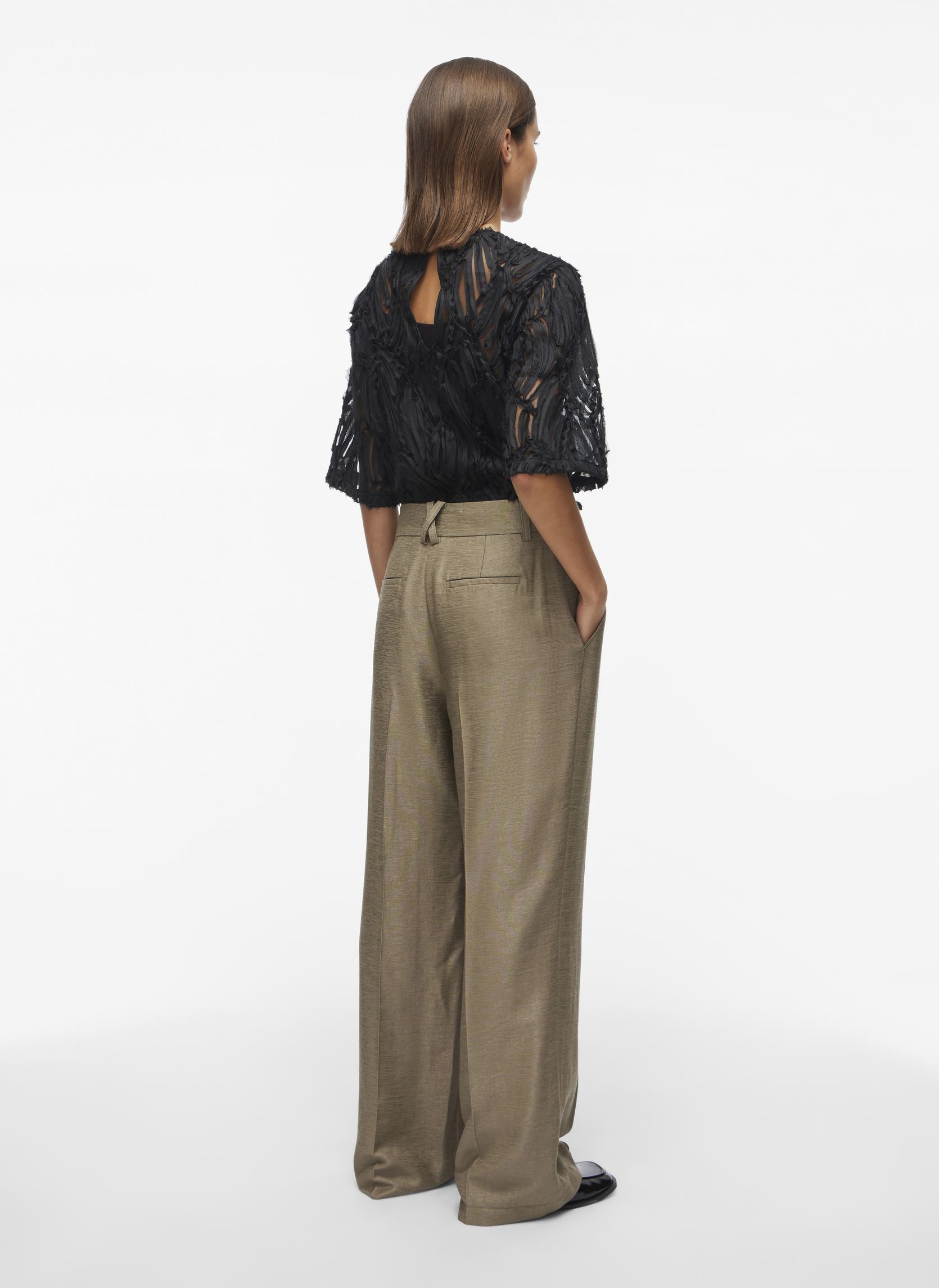 Weite Hosen ROUJULIET HW F/L S/F TROUSER damen braun Vila Weite Hosen ROUJULIET HW F/L S/F TROUSER damen braun FALLEN ROCK