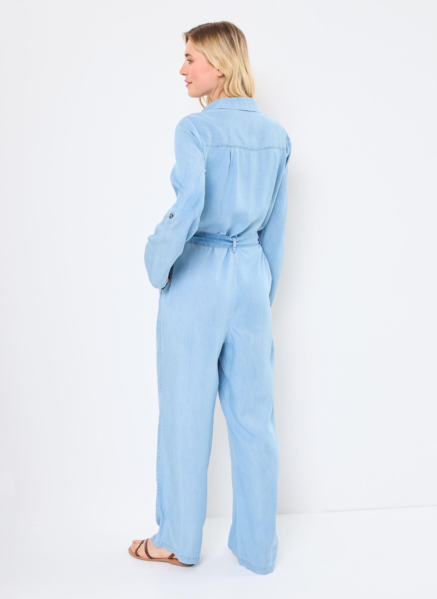 Combinaisons pantalon VIGIVANI L/S JUMPSUIT/R femme bleu Vila Combinaisons pantalon VIGIVANI L/S JUMPSUIT/R femme bleu LIGHT BLUE DENIM