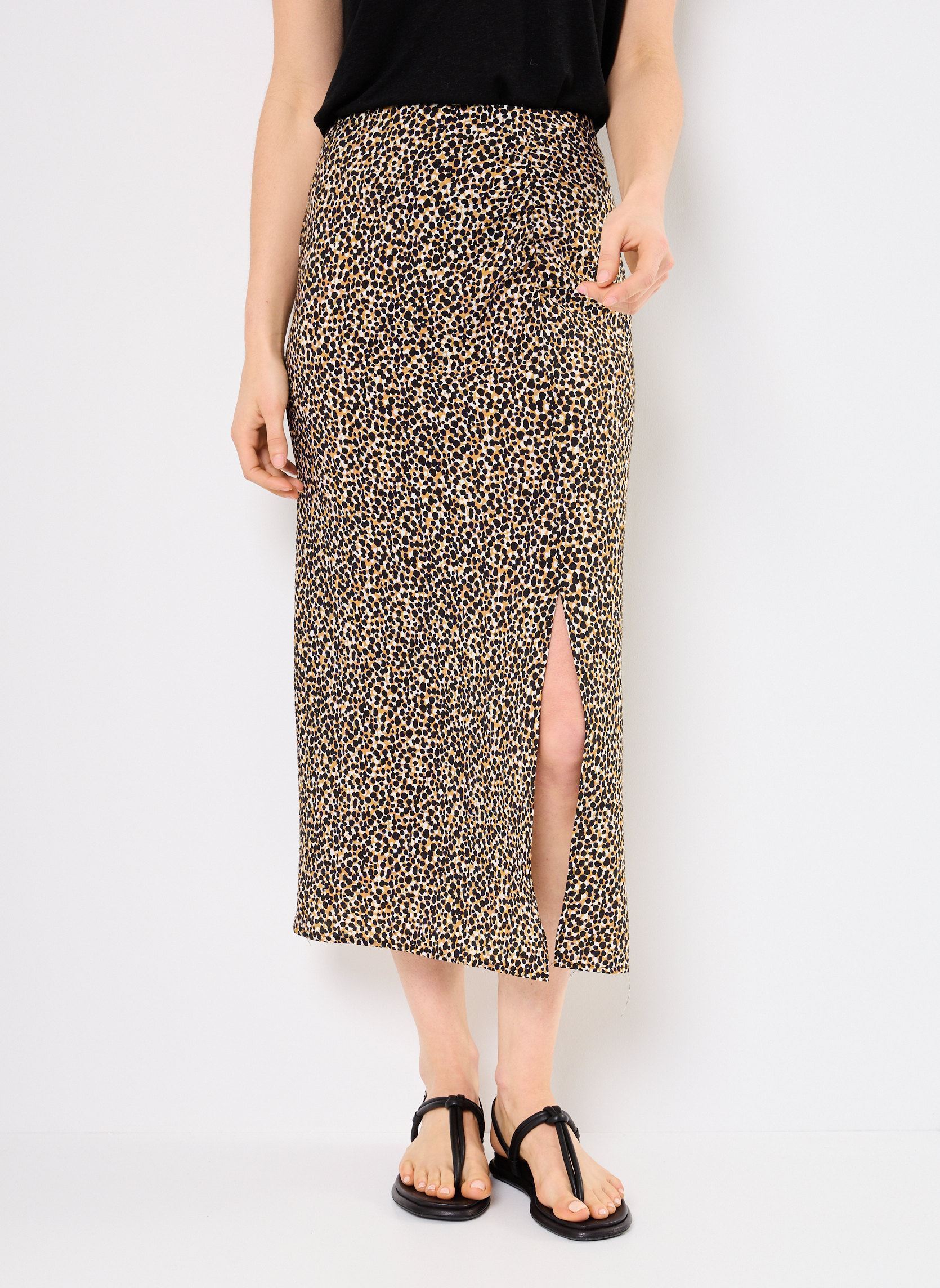 Jupes mi-longues VIIRMA IRA HW MIDI SKIRT femme marron Vila Jupes mi-longues VIIRMA IRA HW MIDI SKIRT femme marron WOOD THRUSH