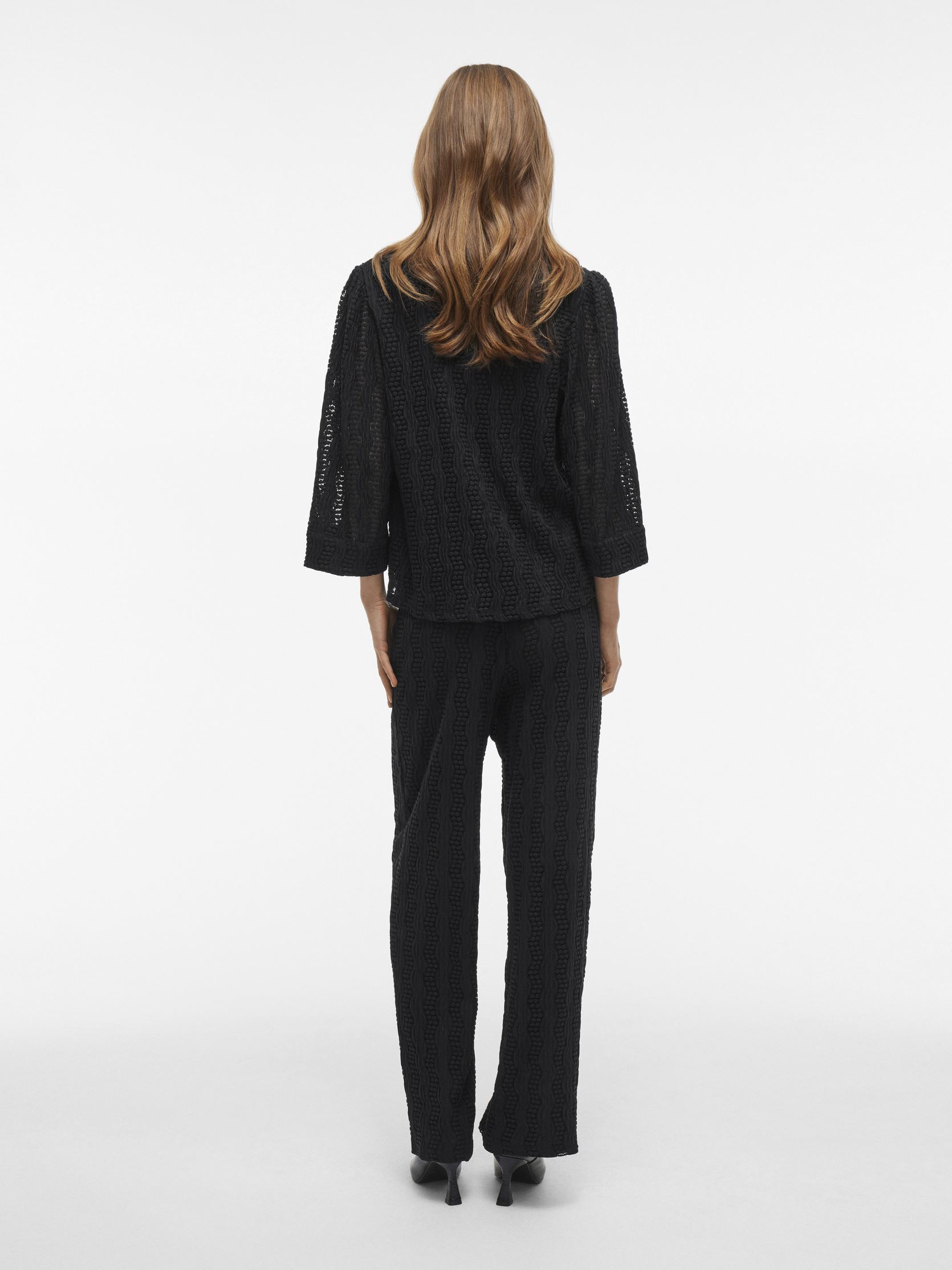 Wijde broeken VILUMENA HW WIDE PANTS dames zwart Vila Wijde broeken VILUMENA HW WIDE PANTS dames zwart Black Beauty