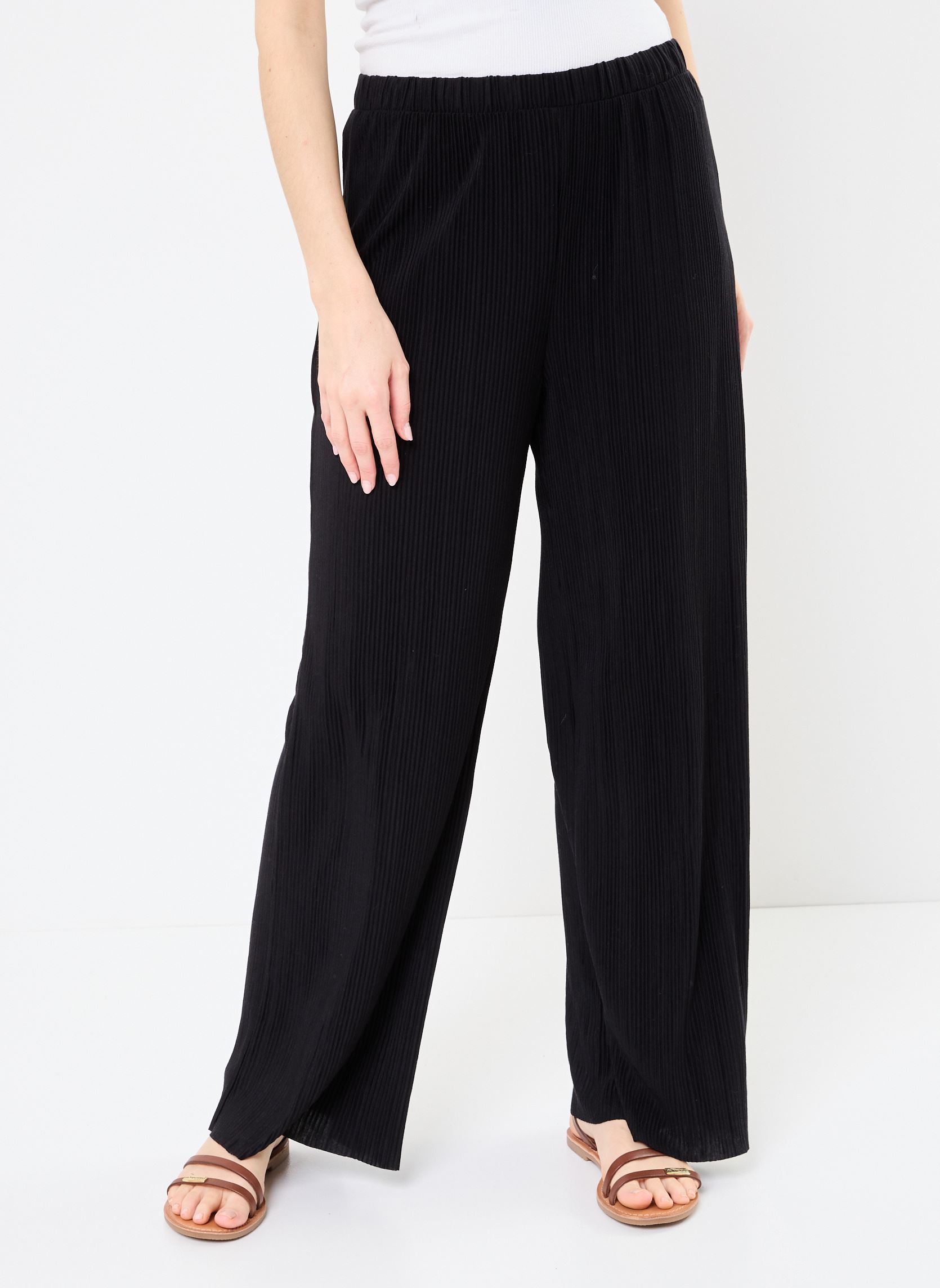 Pantalons larges VIPLISA HW LOOSE PANTS - NOOS femme noir Vila Pantalons larges VIPLISA HW LOOSE PANTS - NOOS femme noir Black Beauty