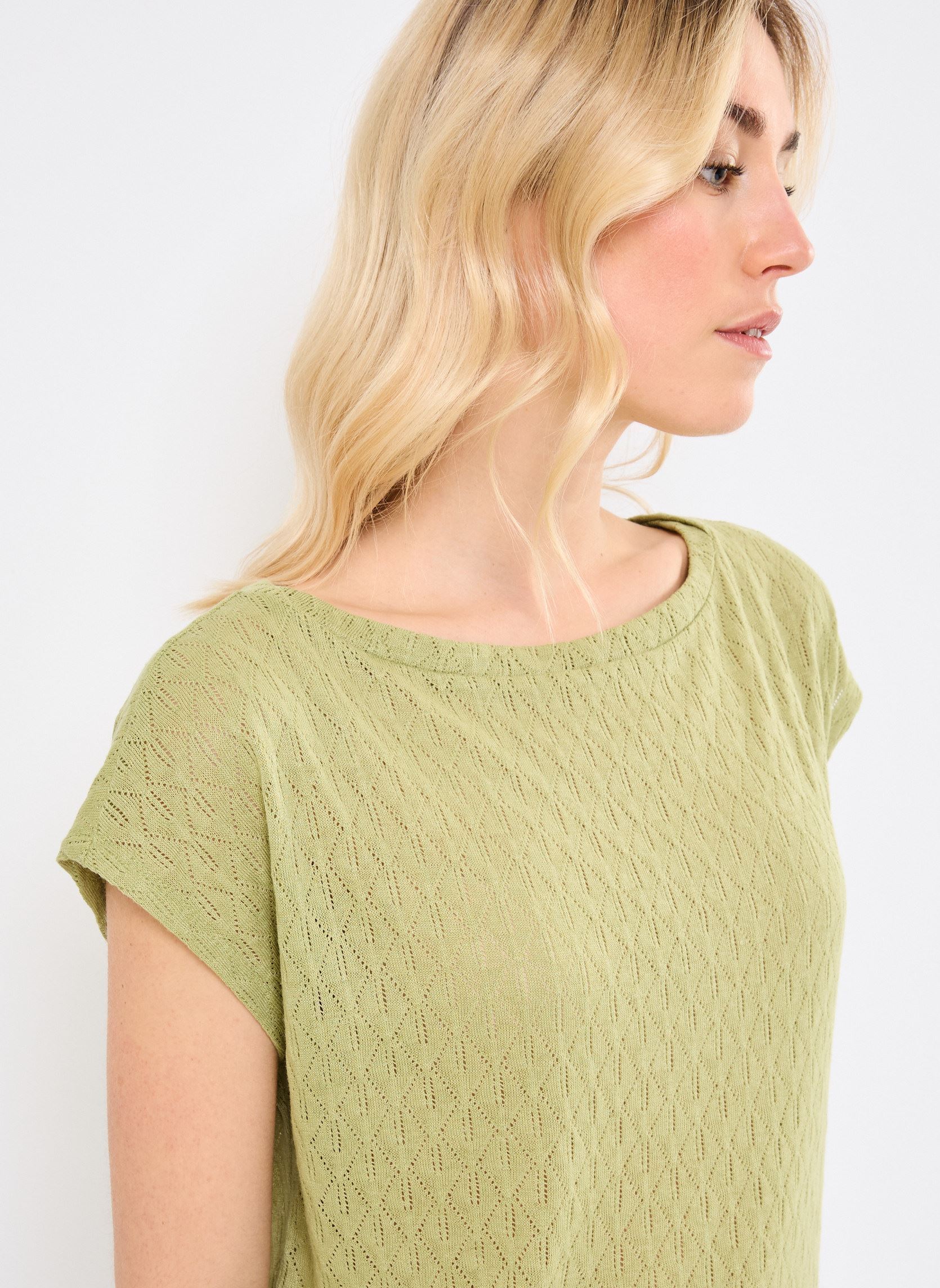 Kurzarm-T-Shirts VISERAFINA S/L BOATNECK TOP damen grün Vila Kurzarm-T-Shirts VISERAFINA S/L BOATNECK TOP damen grün SAGE