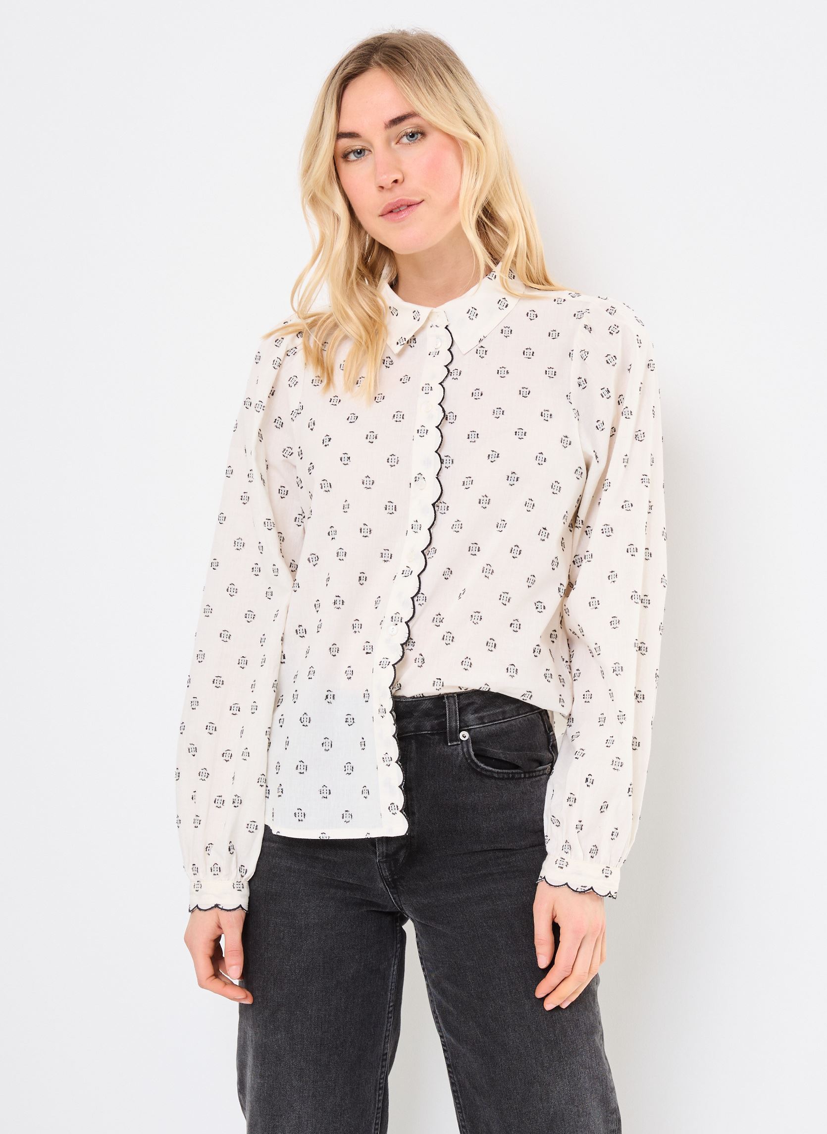 Langarm-Hemden VISTEFFIE L/S SHIRT/R damen beige Vila Langarm-Hemden VISTEFFIE L/S SHIRT/R damen beige BIRCH