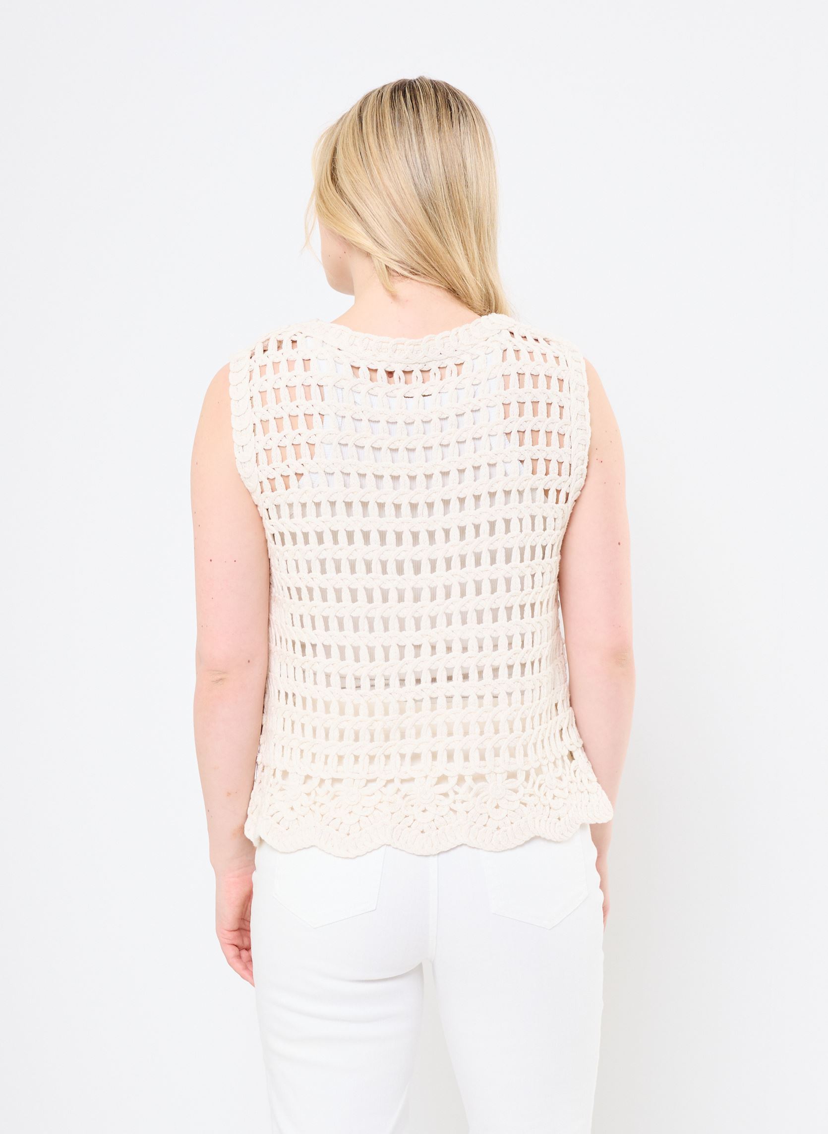 Gilets VICHANEY S/L V-NECK VEST femme beige Vila Gilets VICHANEY S/L V-NECK VEST femme beige Birch