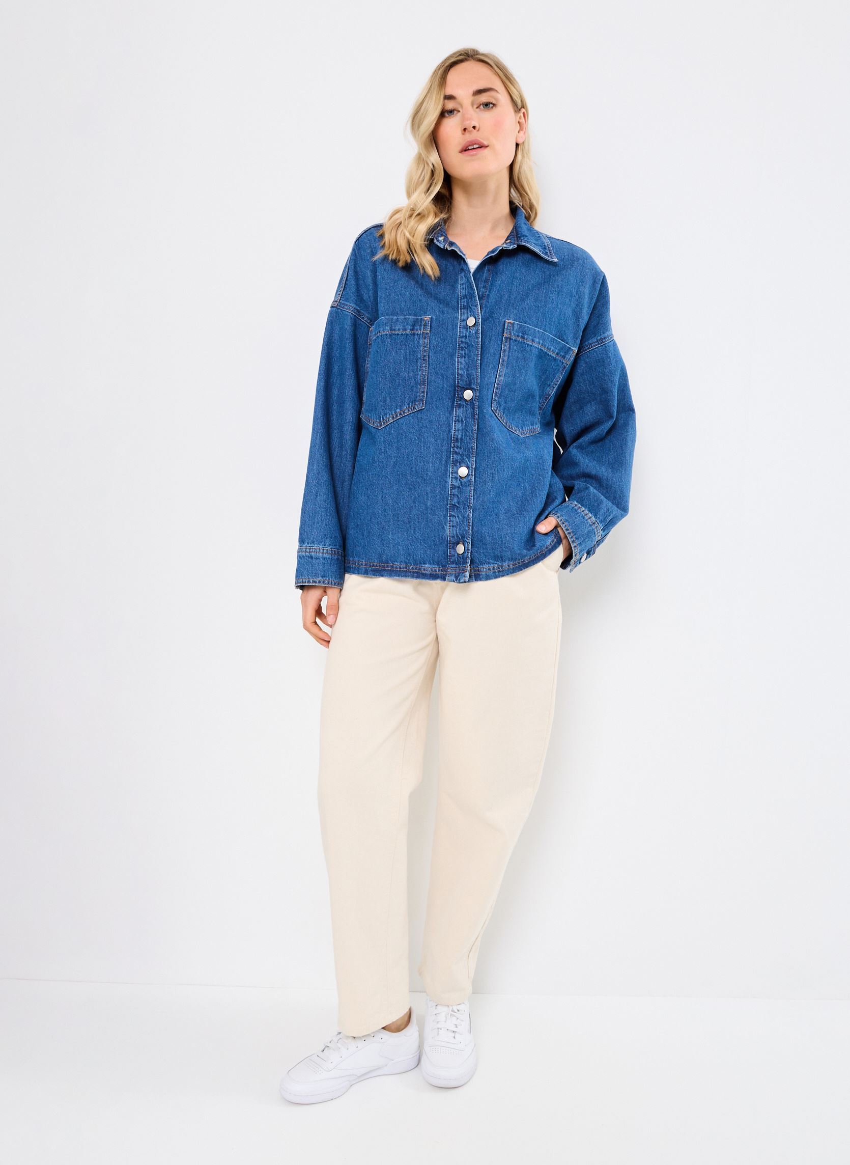 Jeansjacken VICREEK L/S DENIM SHIRT damen blau Vila Jeansjacken VICREEK L/S DENIM SHIRT damen blau Medium Blue Denim
