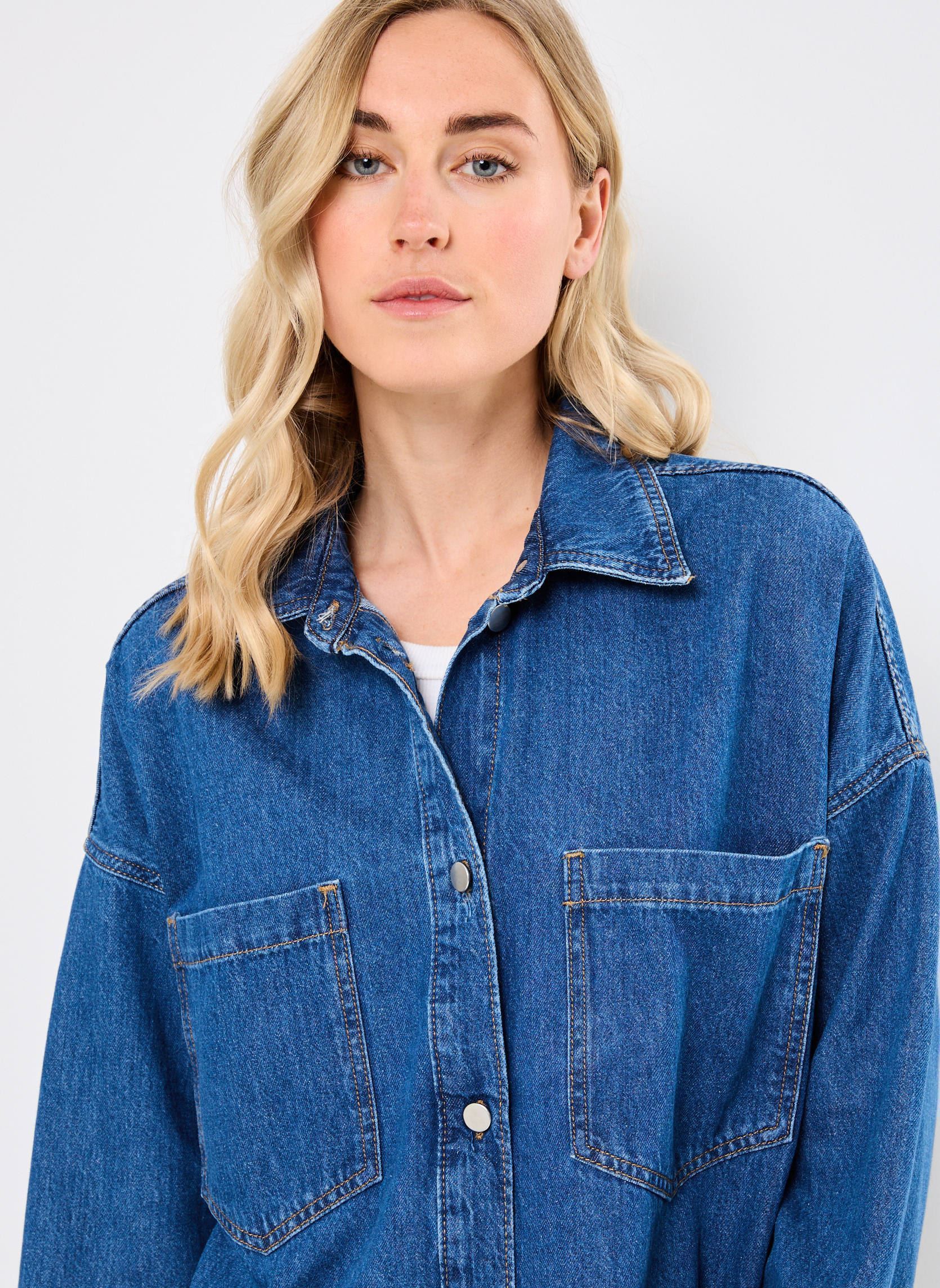 Jeansjacken VICREEK L/S DENIM SHIRT damen blau Vila Jeansjacken VICREEK L/S DENIM SHIRT damen blau Medium Blue Denim