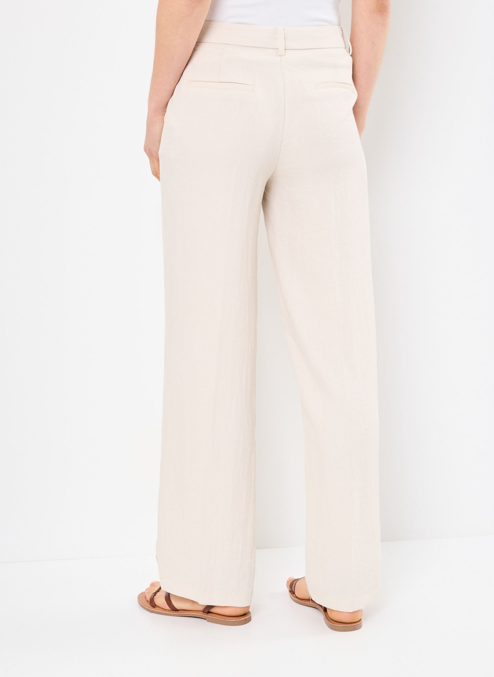 Pantalons larges VIFLEA RW TAILORED PANTS femme beige Vila Pantalons larges VIFLEA RW TAILORED PANTS femme beige Birch