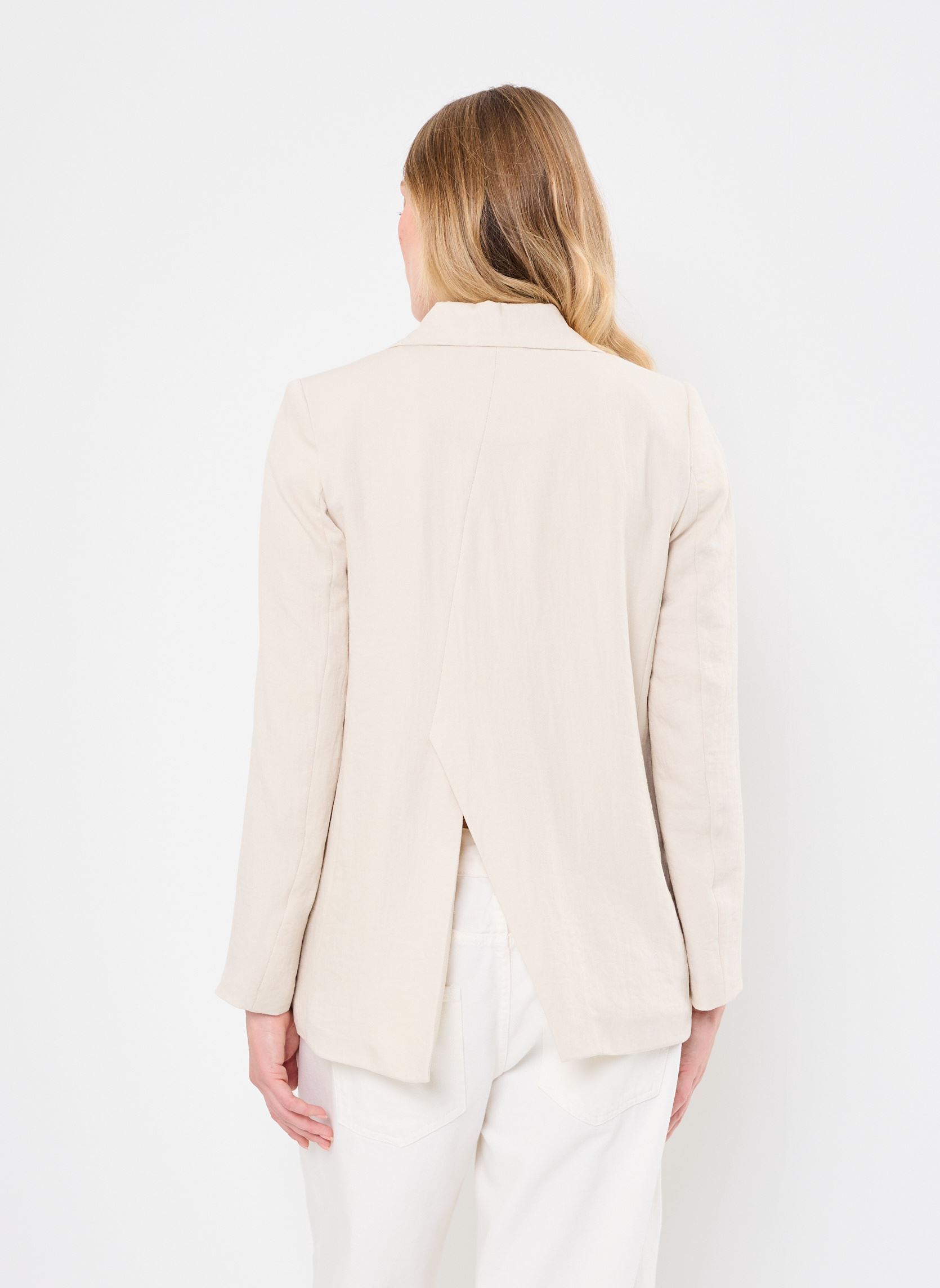 Blazers VIFLEA TAILORED BACK DETAIL L/S BLAZER mujer beige Vila Blazers VIFLEA TAILORED BACK DETAIL L/S BLAZER mujer beige Birch