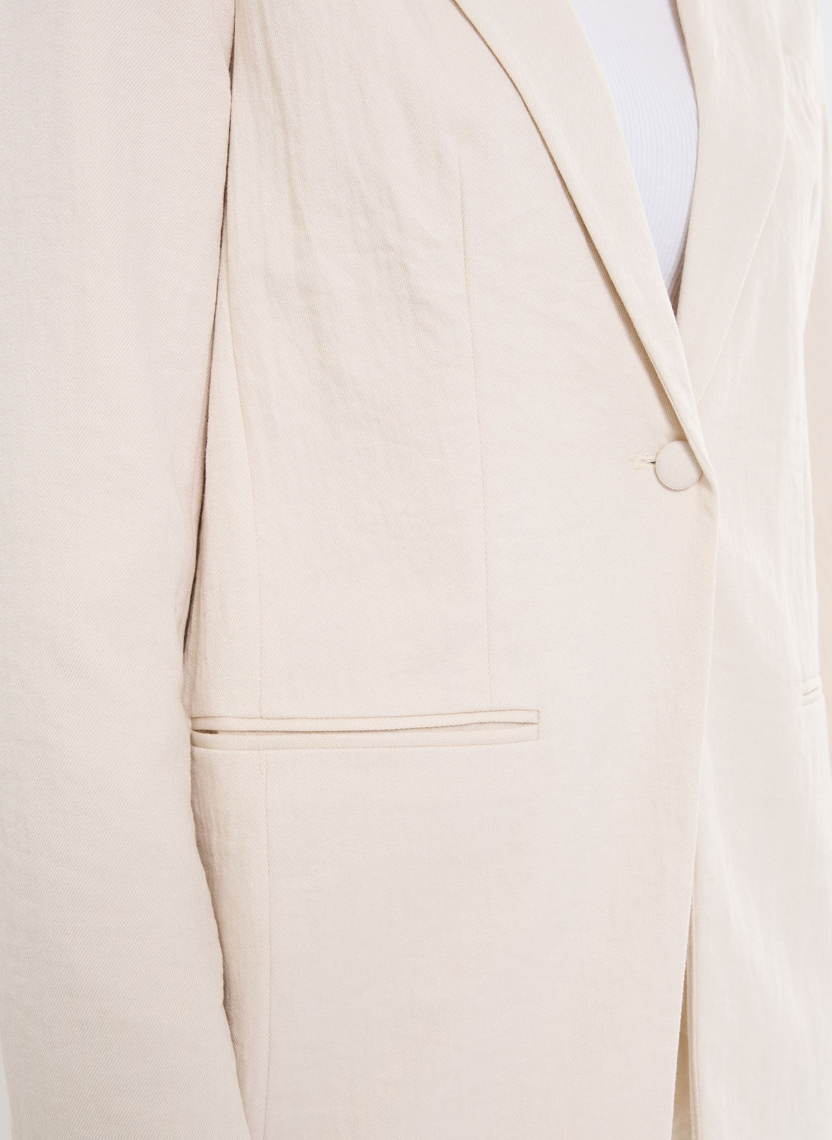 Blazers VIFLEA TAILORED BACK DETAIL L/S BLAZER mujer beige Vila Blazers VIFLEA TAILORED BACK DETAIL L/S BLAZER mujer beige Birch