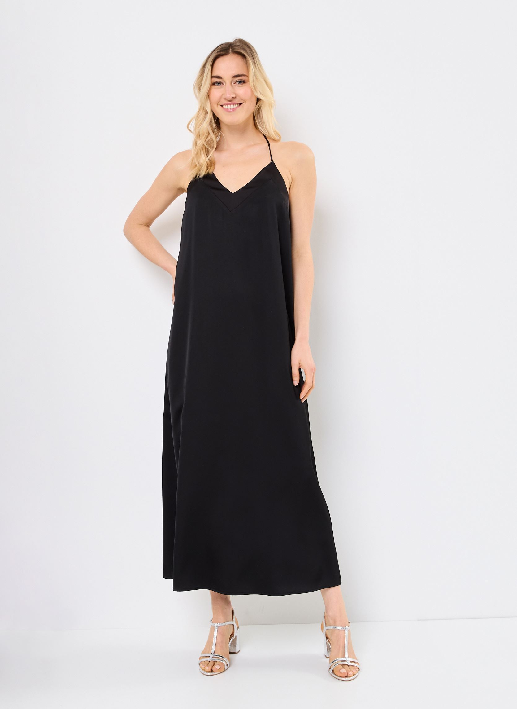 Vestidos largos VIMARELLE VNECK SINGLET ANKLE DRESS/DC/R mujer negro Vila Vestidos largos VIMARELLE VNECK SINGLET ANKLE DRESS/DC/R mujer negro Black Beauty