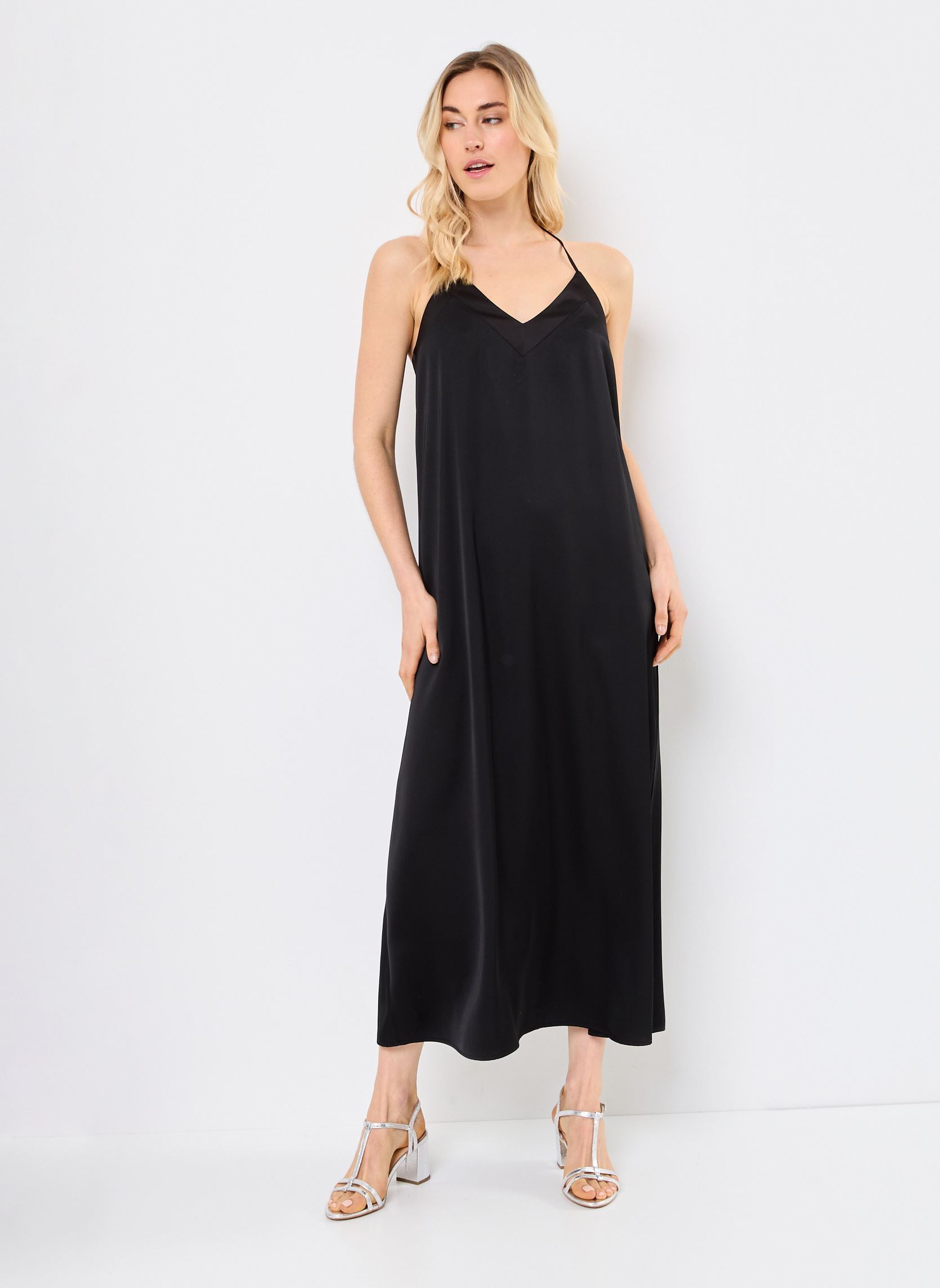 Vestidos largos VIMARELLE VNECK SINGLET ANKLE DRESS/DC/R mujer negro Vila Vestidos largos VIMARELLE VNECK SINGLET ANKLE DRESS/DC/R mujer negro Black Beauty