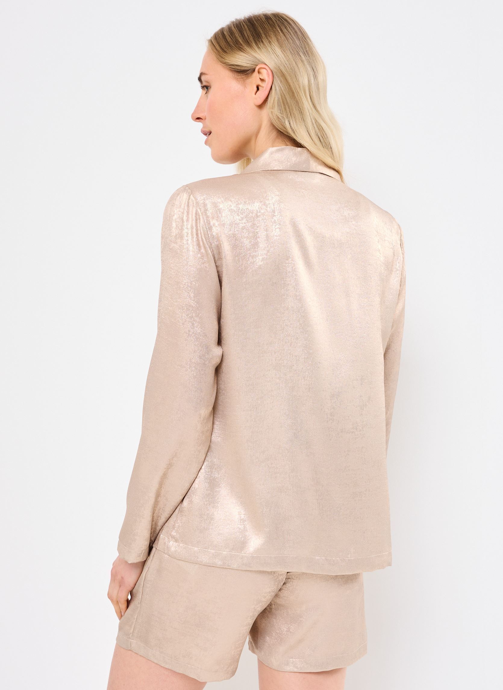 Vestes de blazer VIMETALLA LS BLAZER/C32 femme or et bronze Vila Vestes de blazer VIMETALLA LS BLAZER/C32 femme or et bronze BIRCH