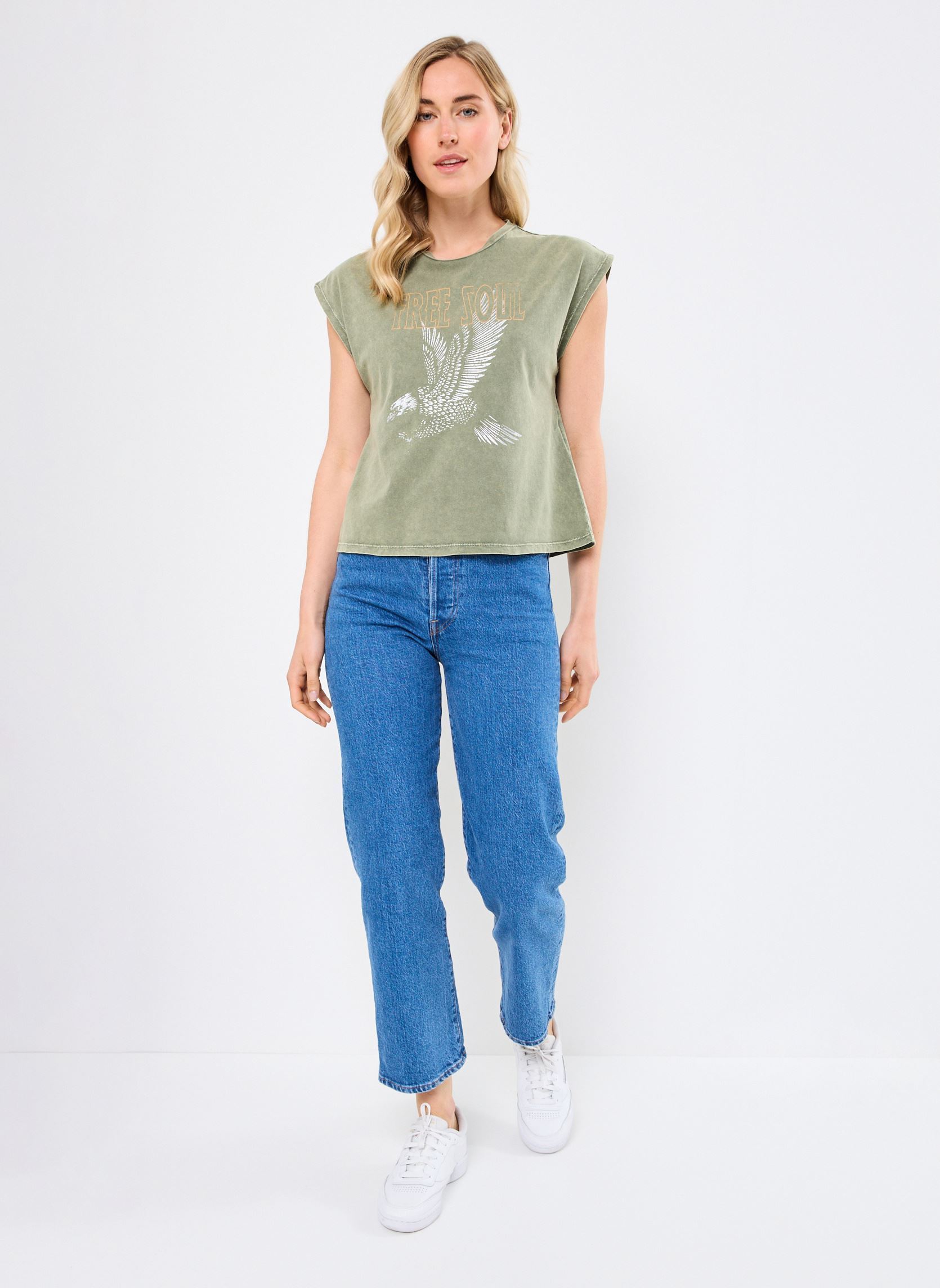 Tops VIPETONE NEW PRINTED TANK TOP femme vert Vila Tops VIPETONE NEW PRINTED TANK TOP femme vert Capulet Olive