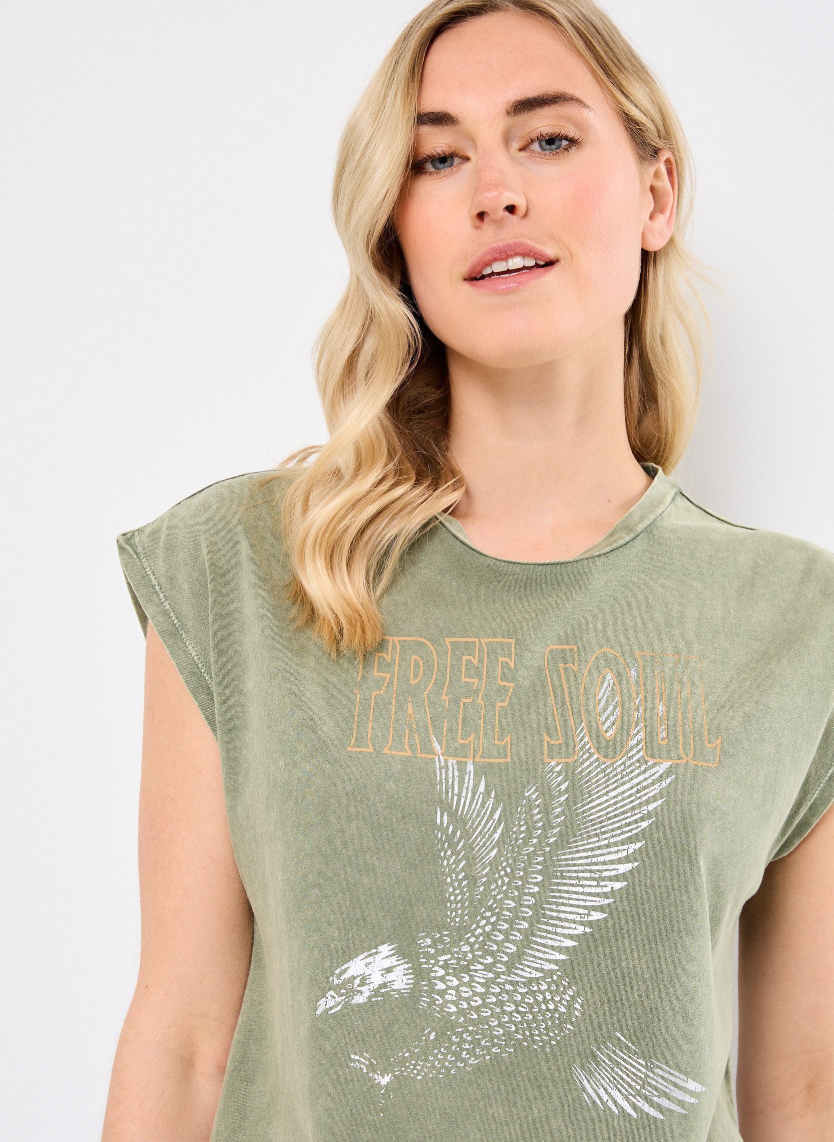 Tops VIPETONE NEW PRINTED TANK TOP femme vert Vila Tops VIPETONE NEW PRINTED TANK TOP femme vert Capulet Olive