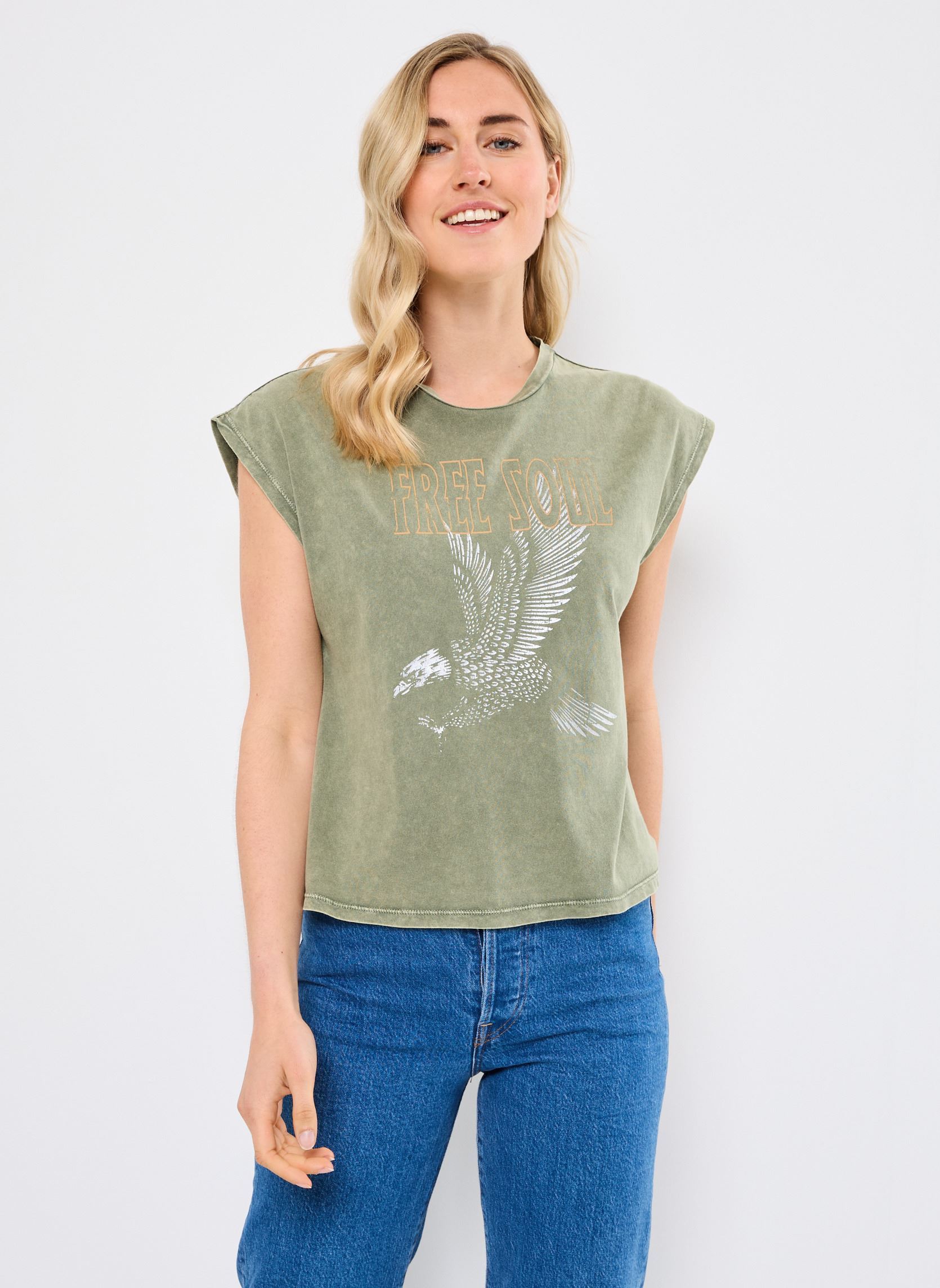Tops VIPETONE NEW PRINTED TANK TOP femme vert Vila Tops VIPETONE NEW PRINTED TANK TOP femme vert Capulet Olive