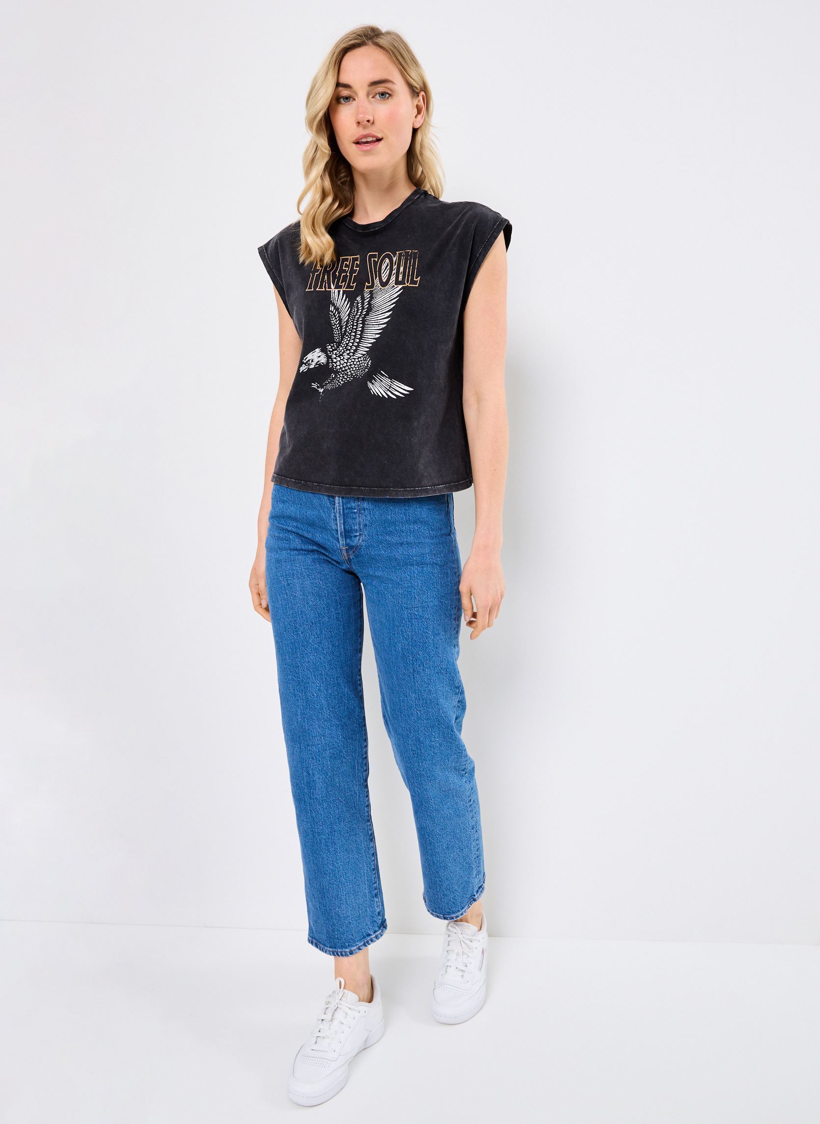 Tops VIPETONE NEW PRINTED TANK TOP femme noir Vila Tops VIPETONE NEW PRINTED TANK TOP femme noir Black Beauty