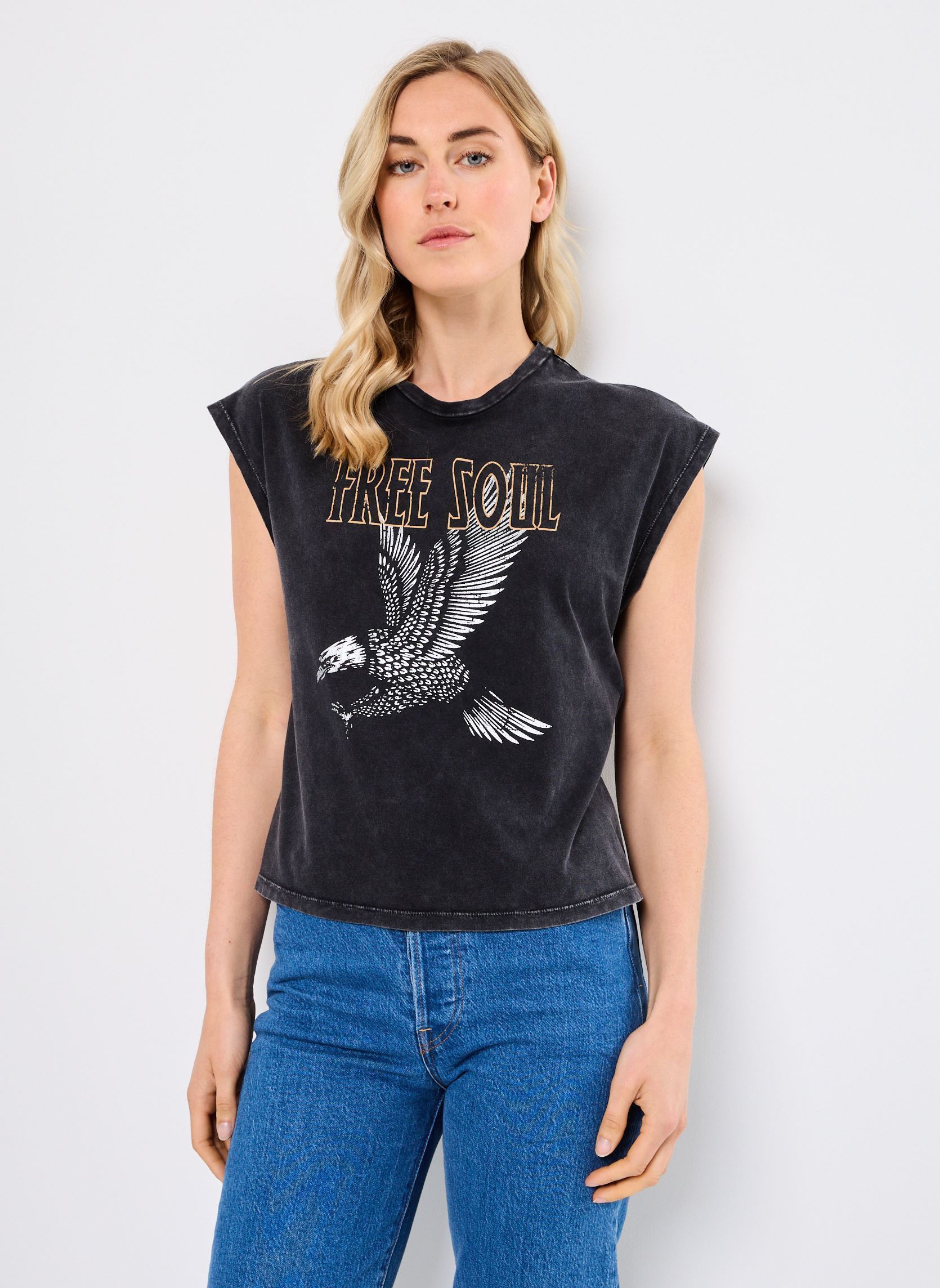 Tops VIPETONE NEW PRINTED TANK TOP femme noir Vila Tops VIPETONE NEW PRINTED TANK TOP femme noir Black Beauty