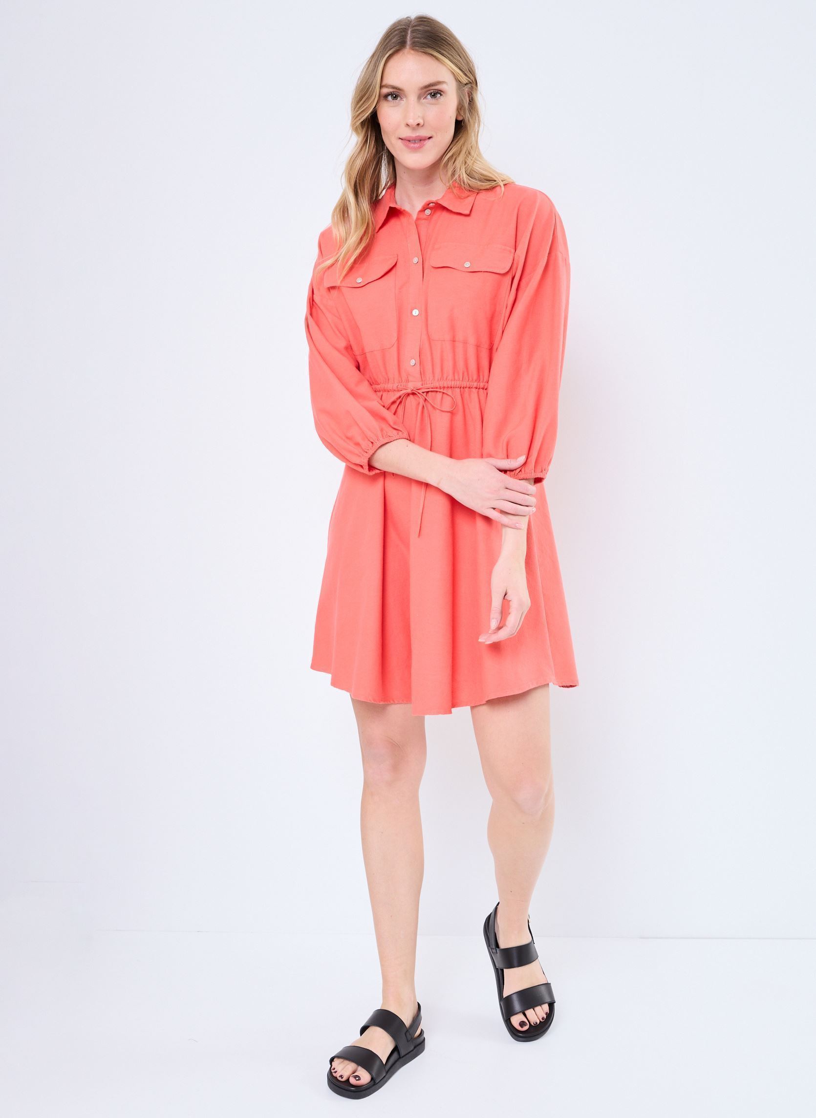 Robes VIPRISILLA 3/4 SHORT SHIRT DRESS femme rose Vila Robes VIPRISILLA 3/4 SHORT SHIRT DRESS femme rose Dubarry