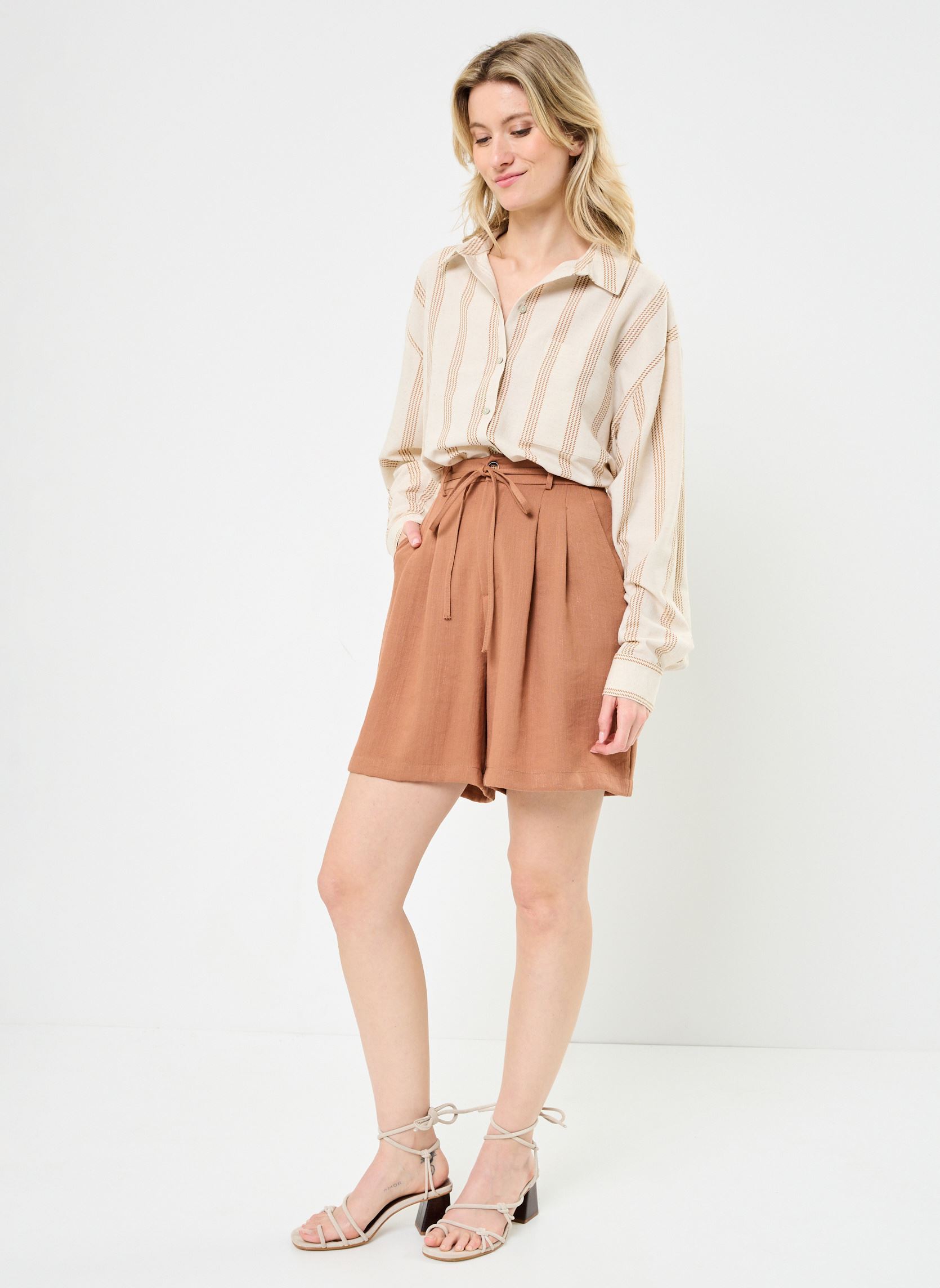 Langarm-Hemden VIPRISILLA PRINT L/S SHIRT damen weiß Vila Langarm-Hemden VIPRISILLA PRINT L/S SHIRT damen weiß Super Light Natural Melan