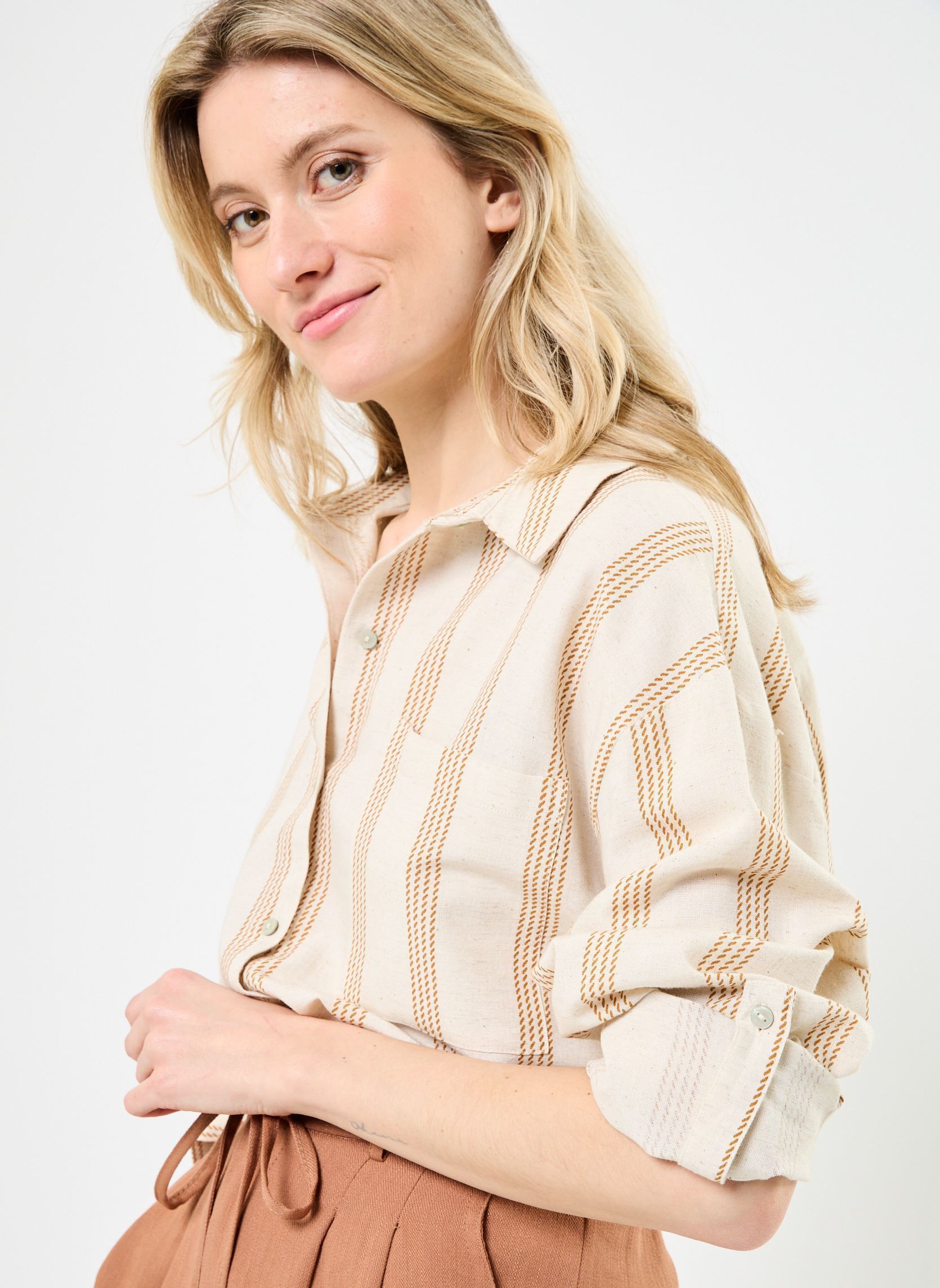 Langarm-Hemden VIPRISILLA PRINT L/S SHIRT damen weiß Vila Langarm-Hemden VIPRISILLA PRINT L/S SHIRT damen weiß Super Light Natural Melan